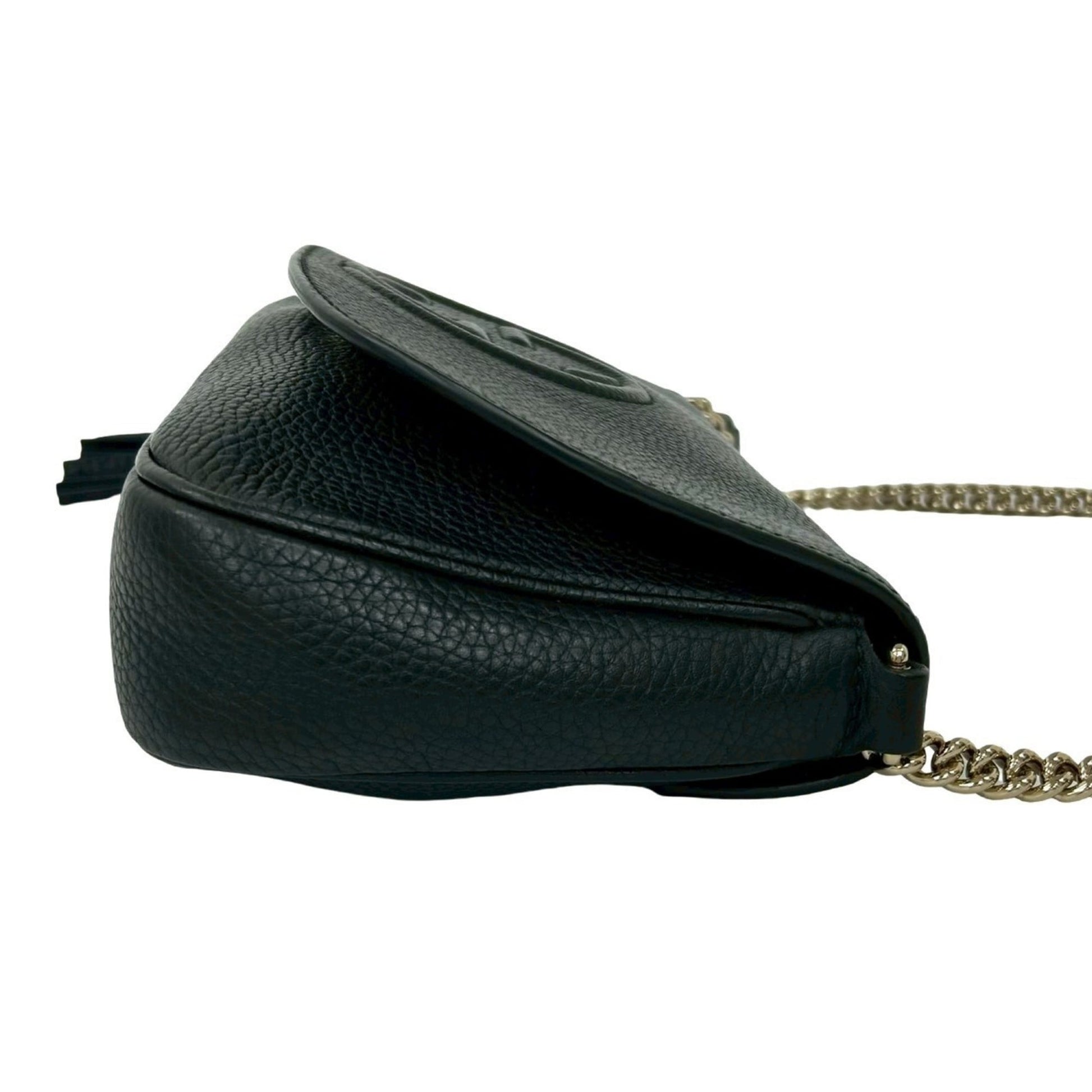 Gucci Black Leather Pochette Shoulder Bag