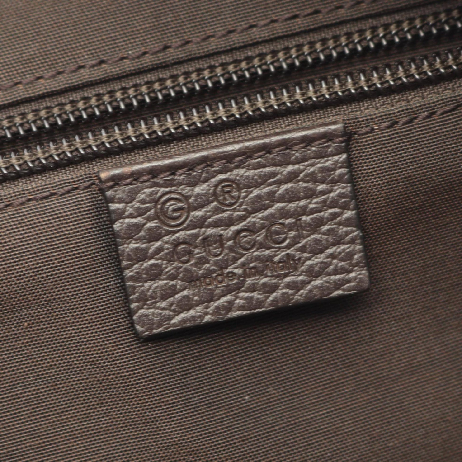 Gucci Beige Brown Canvas Leather Backpack
