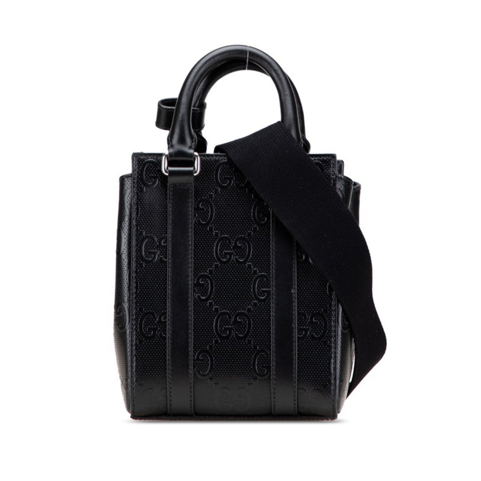 Gucci Black Leather Handbag Shoulder Bag