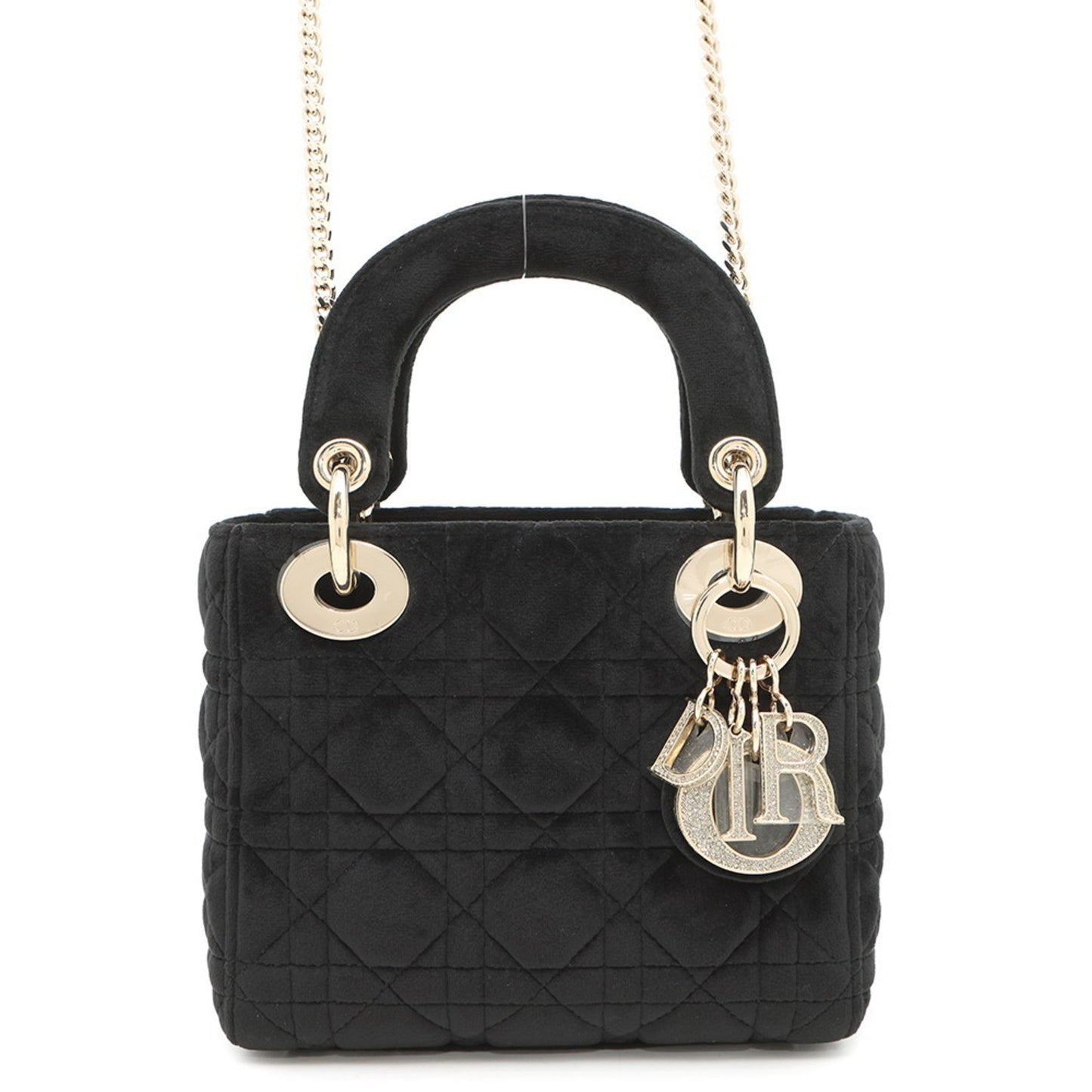 Dior Handbag Christian 2 Leather Black
