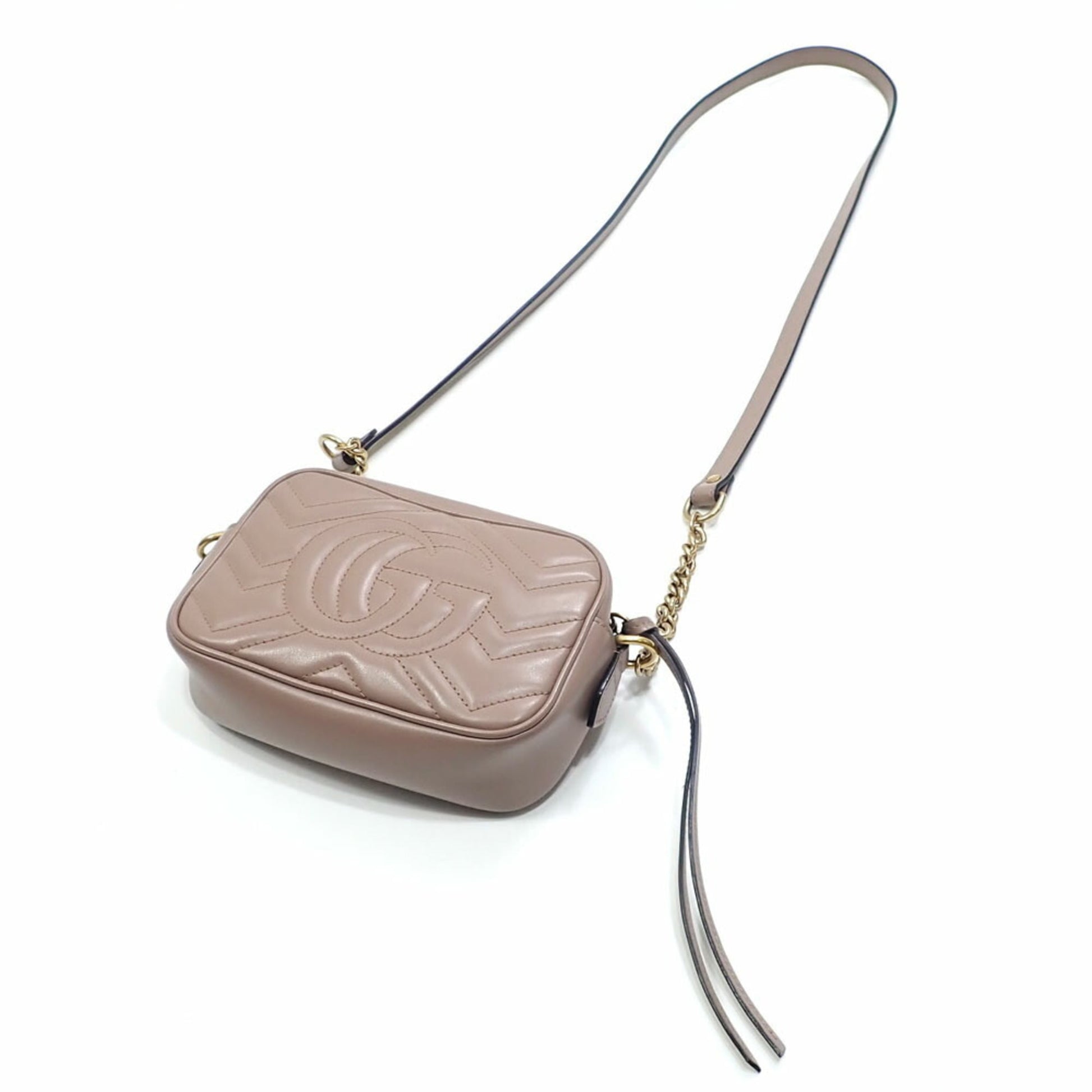 Gucci Beige Quilting Leather Shoulder Bag