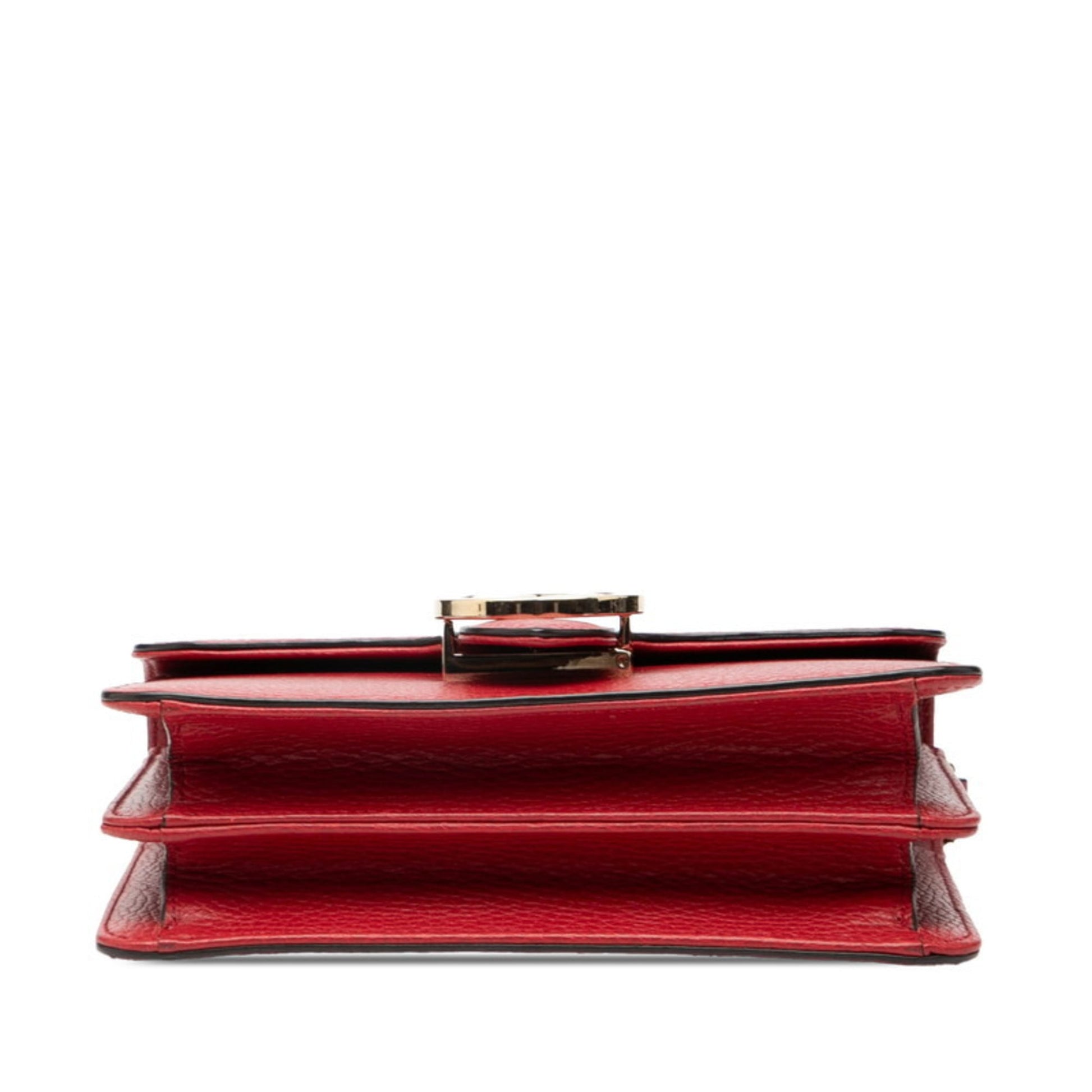 Gucci Red Color Leather Shoulder Bag