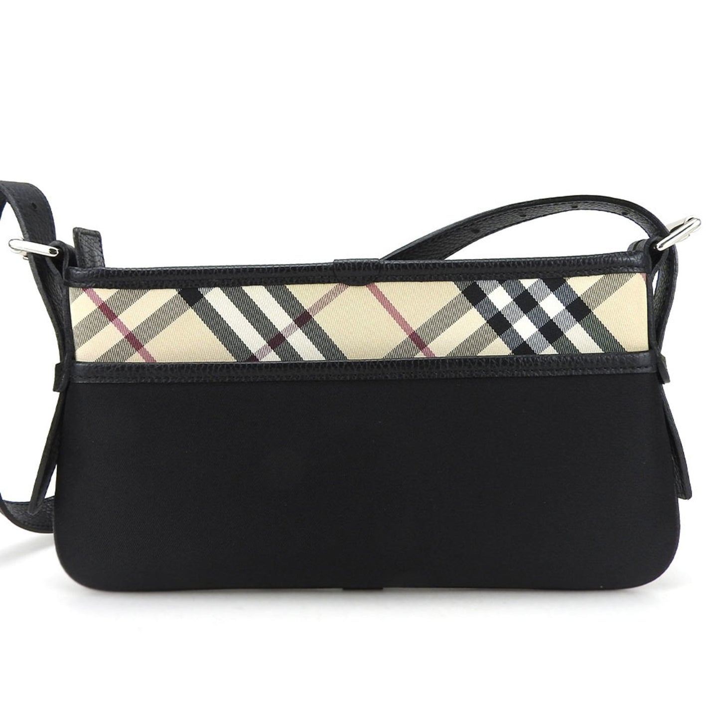Burberry Shoulder Bag Leather Canvas Black Shoulder Bag 1