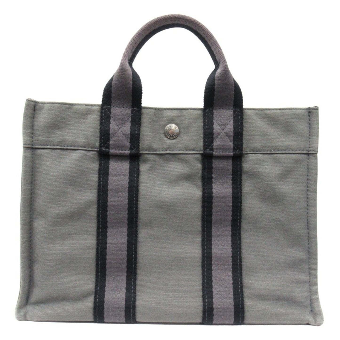 Hermes Fourre Tout Tote Bag Canvas Gray