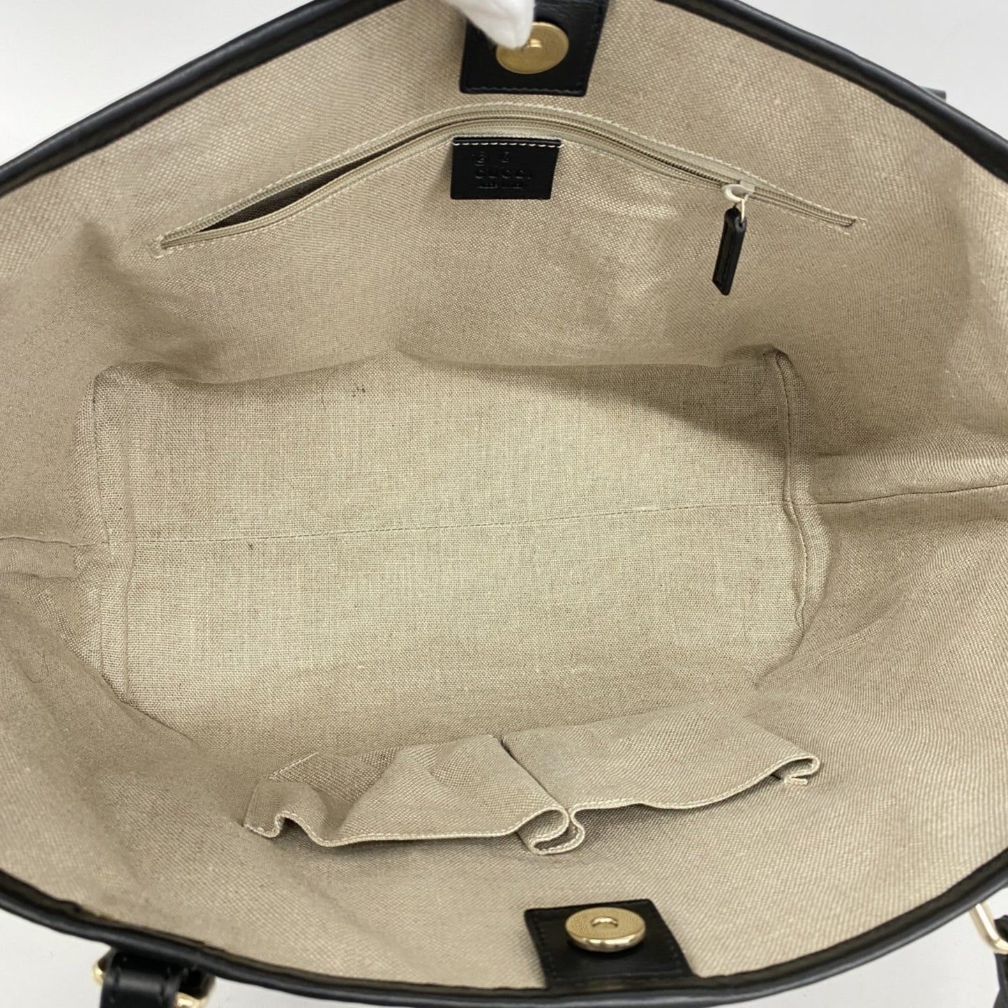 Gucci Black Leather Tote Bag