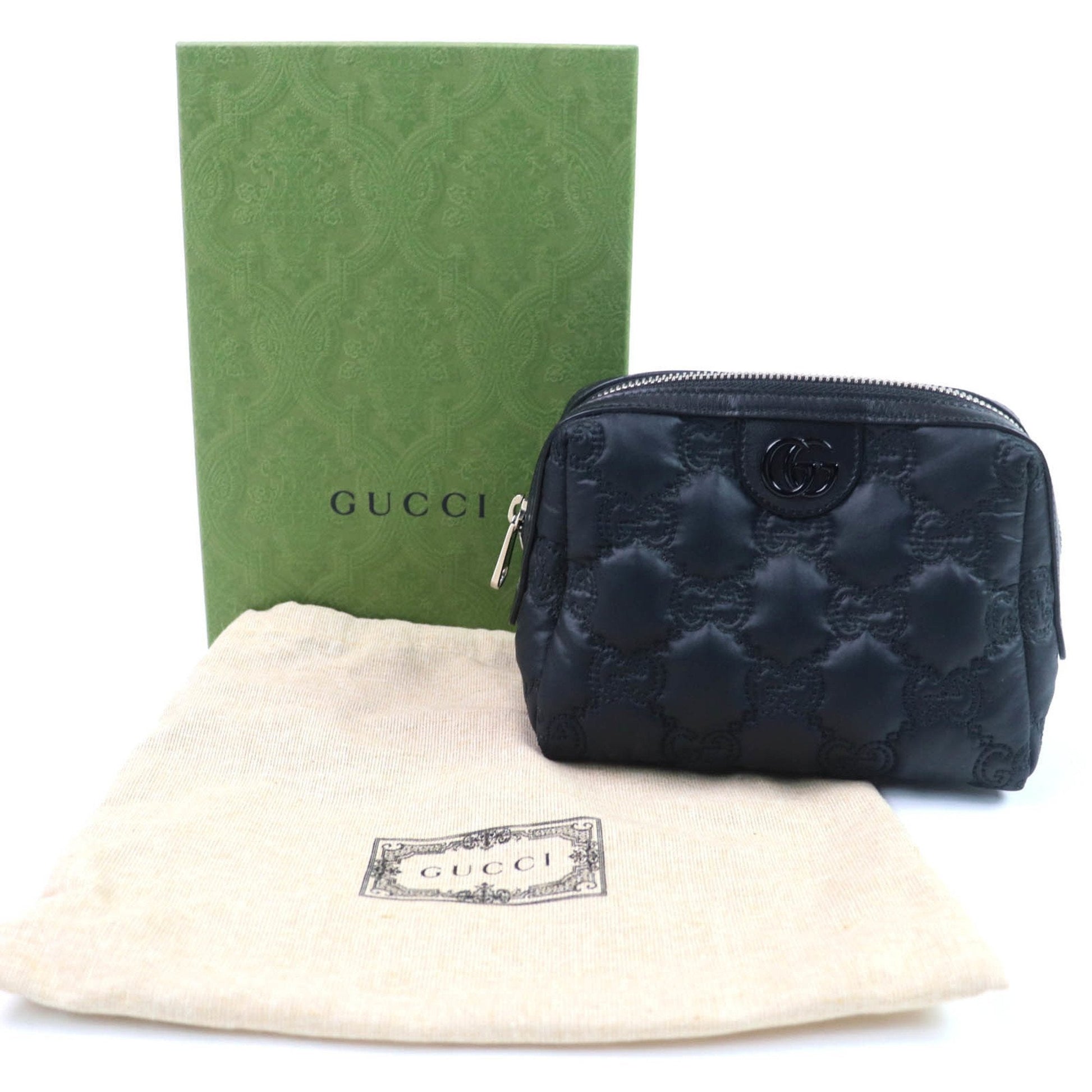 Gucci Black Purple Nylon Pouch
