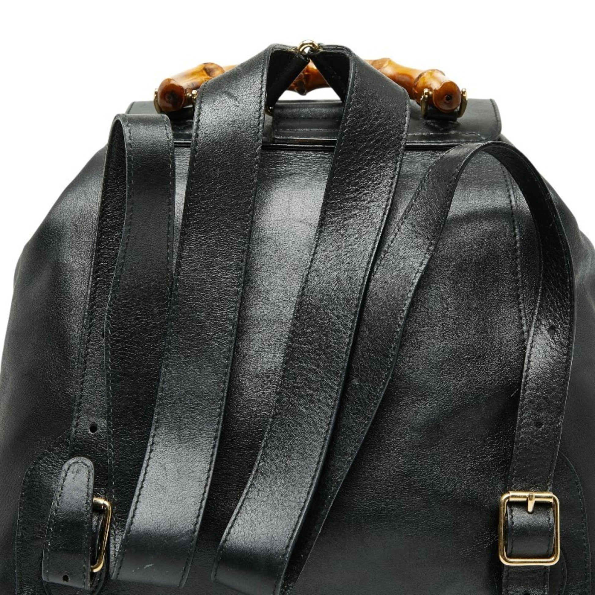 Gucci Black Leather Backpack