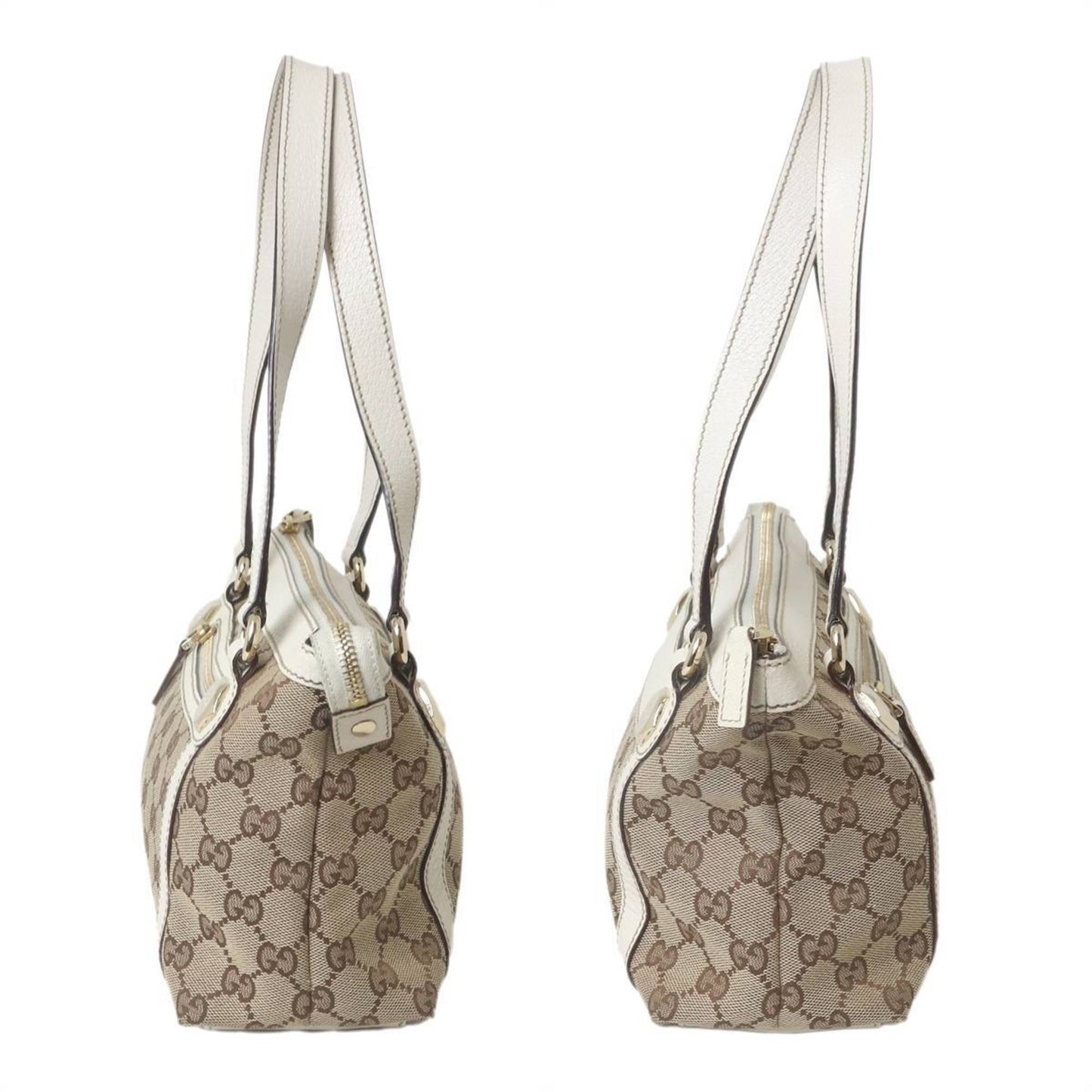 Gucci Gg Canvas Brown White Gg Canvas Handbag