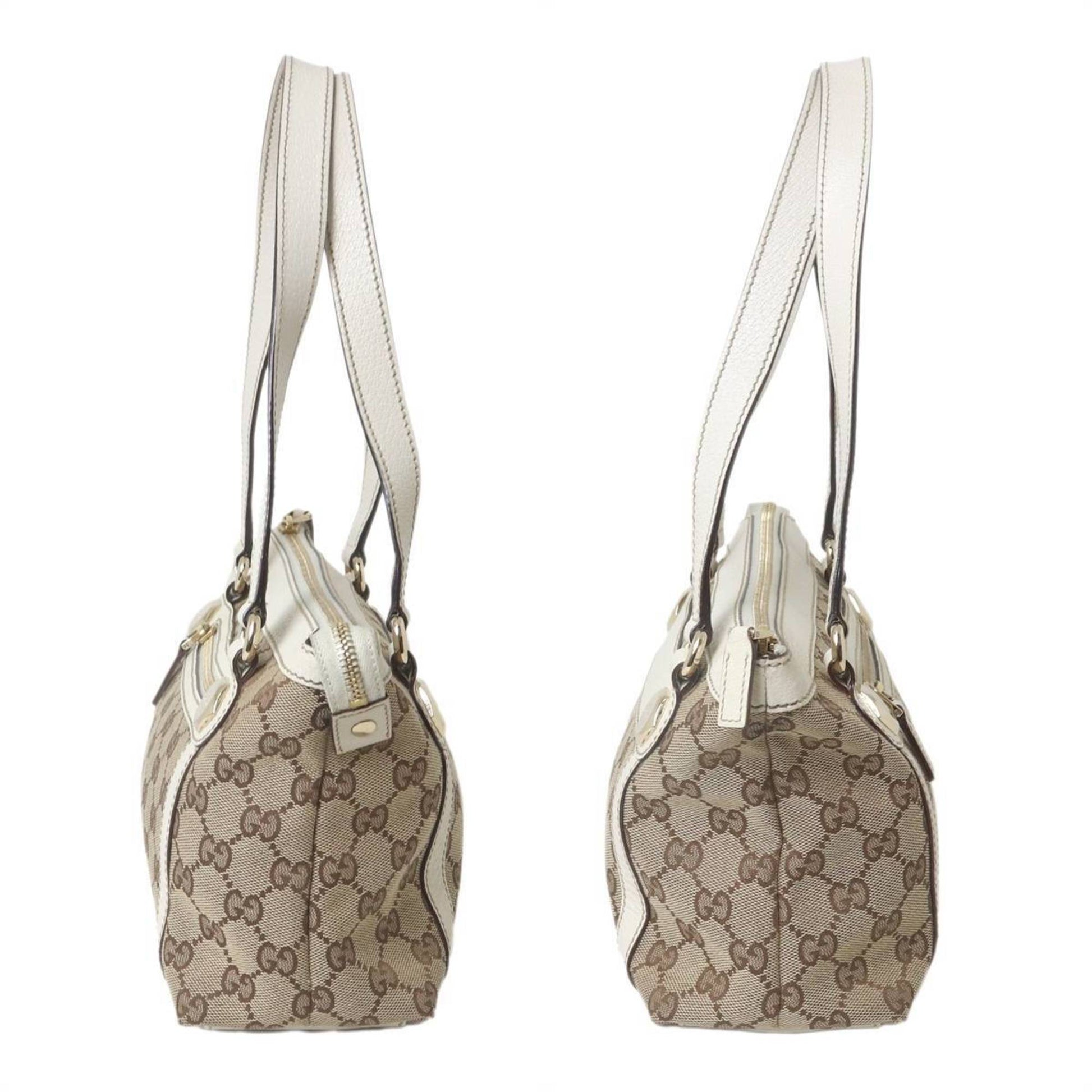 Gucci Gg Canvas Brown White Gg Canvas Handbag