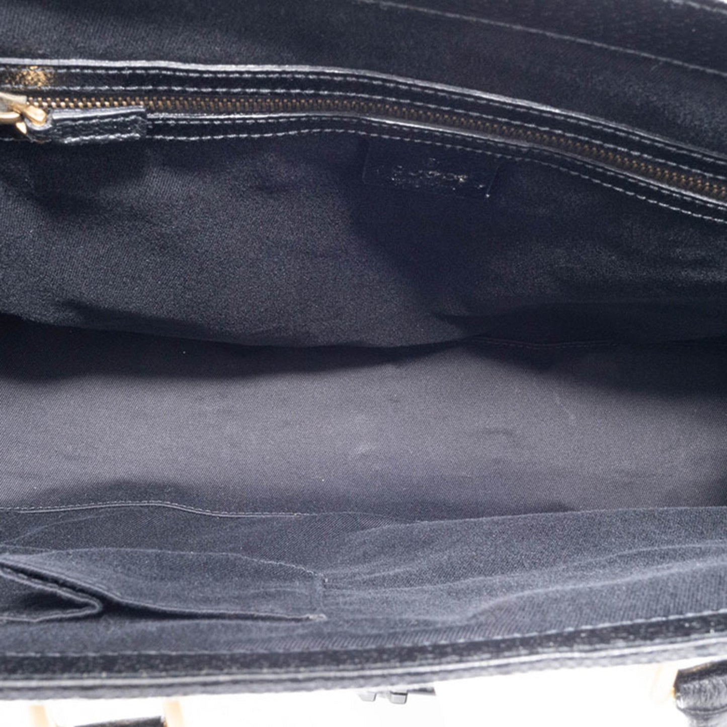 Gucci Gg Canvas Black Gg Canvas Leather Tote Bag