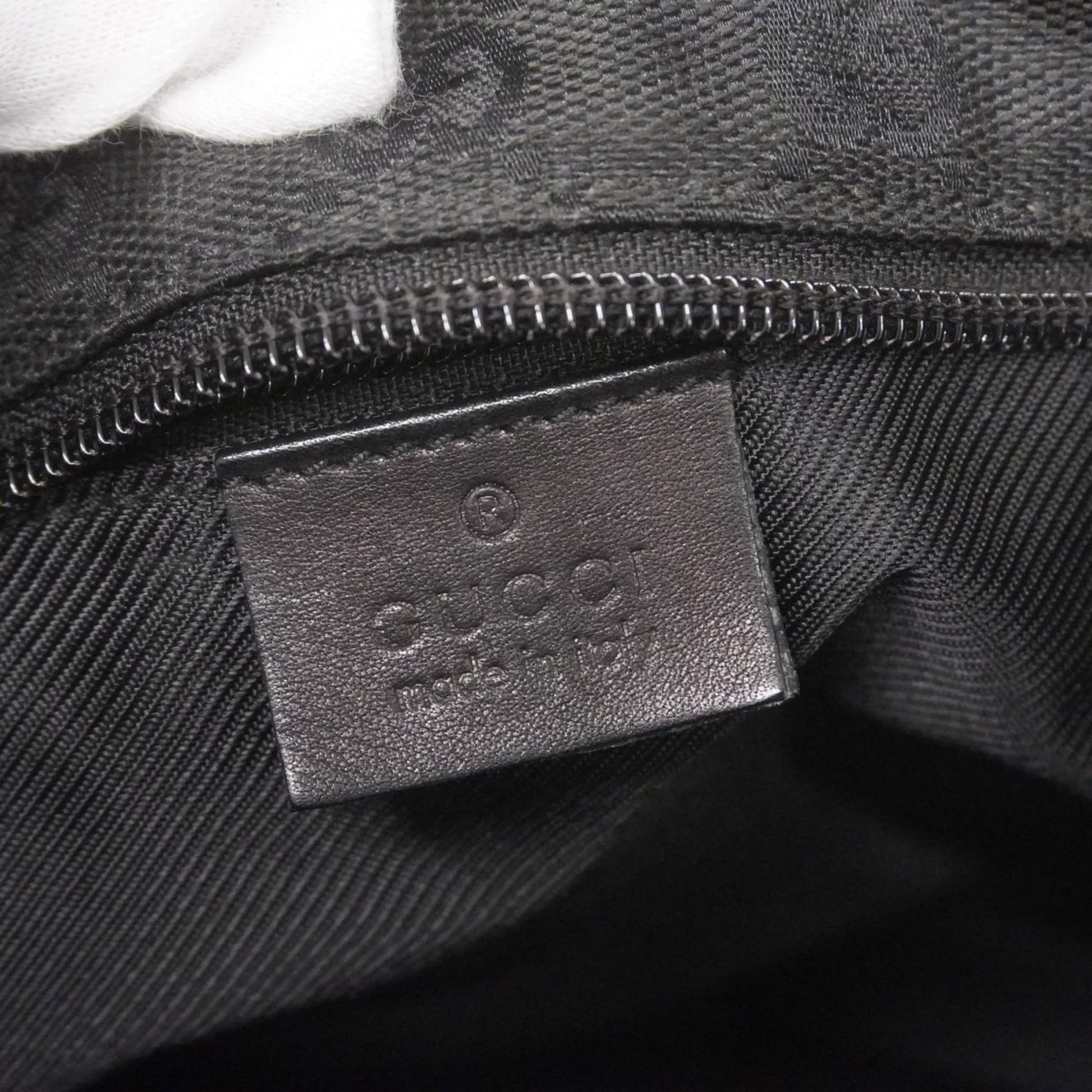 Gucci Black Canvas Tote Bag