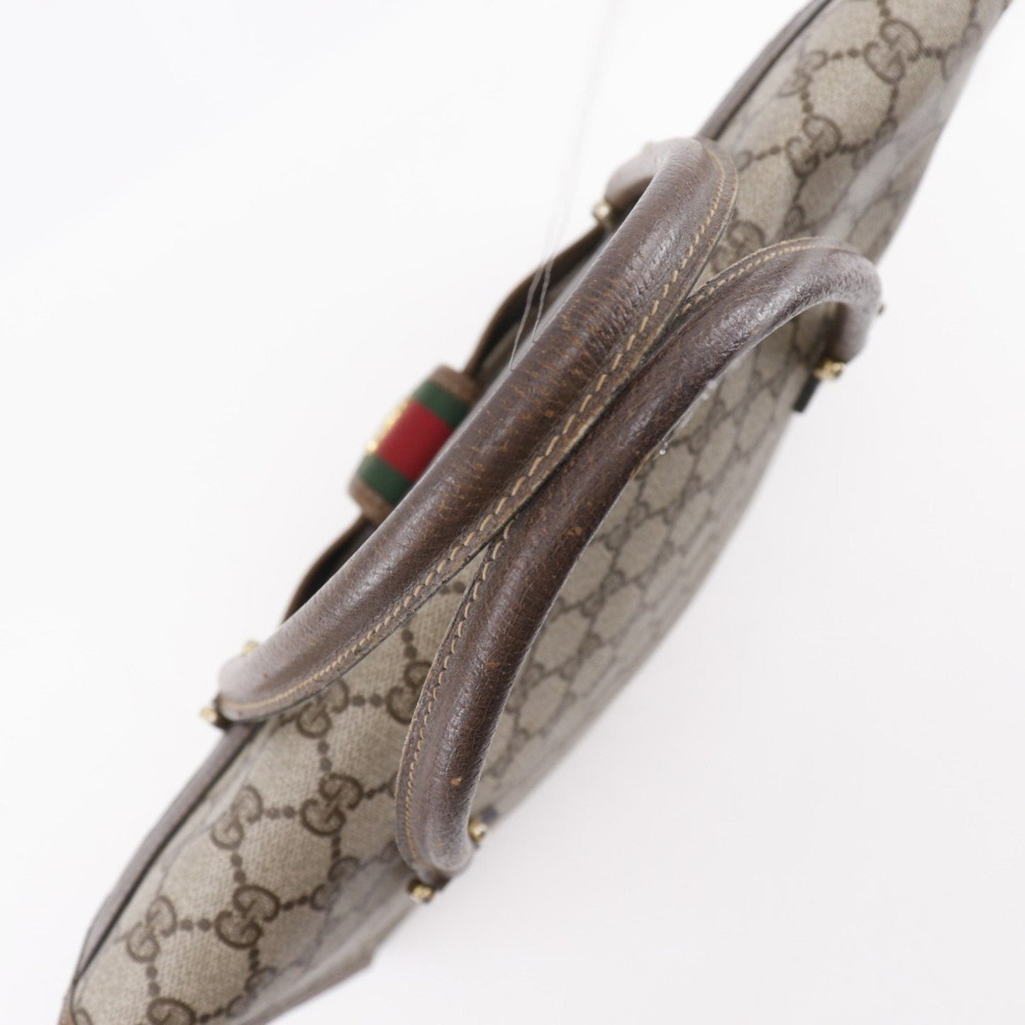 Gucci Sherry Line Brown Pvc Handbag
