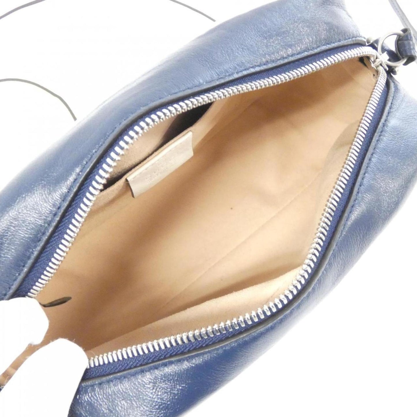 Gucci Gg Marmont Blue White Leather Shoulder Bag