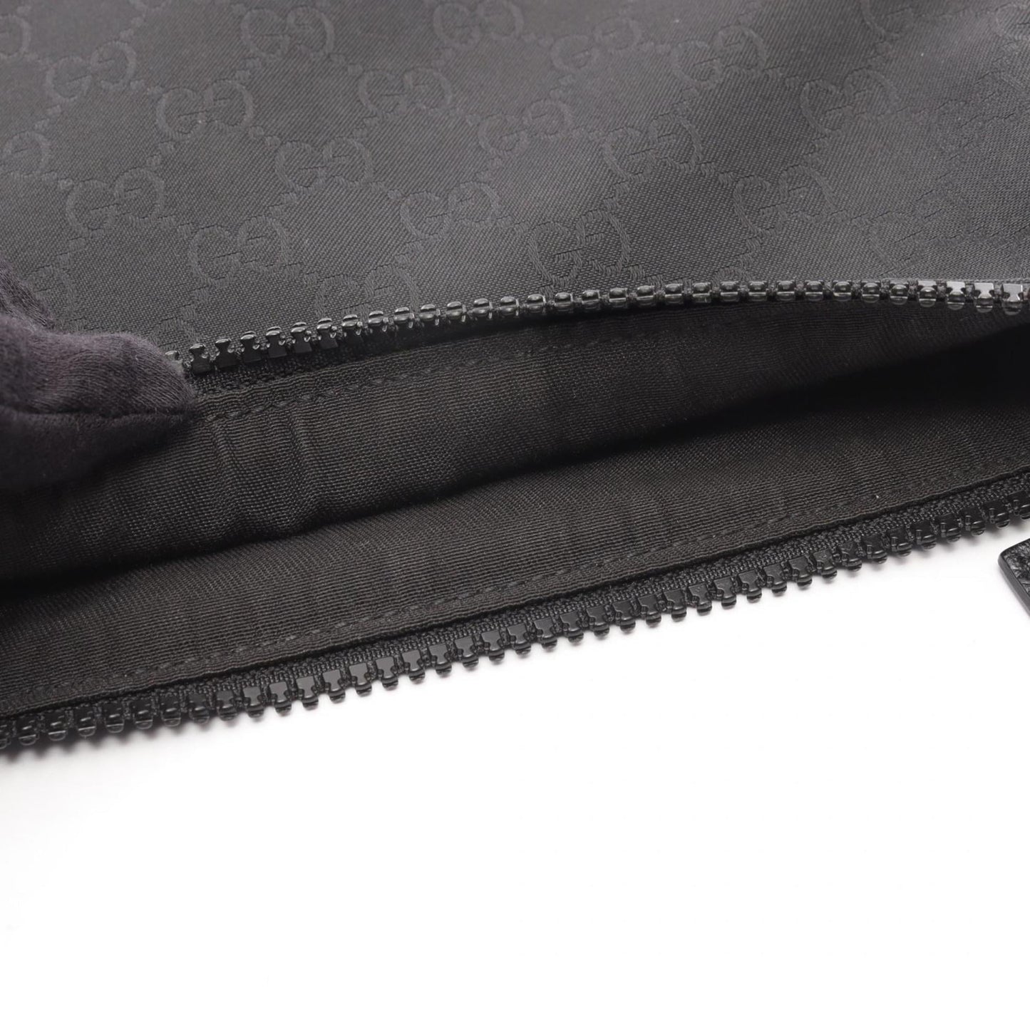 Gucci Black Nylon Leather Shoulder Bag