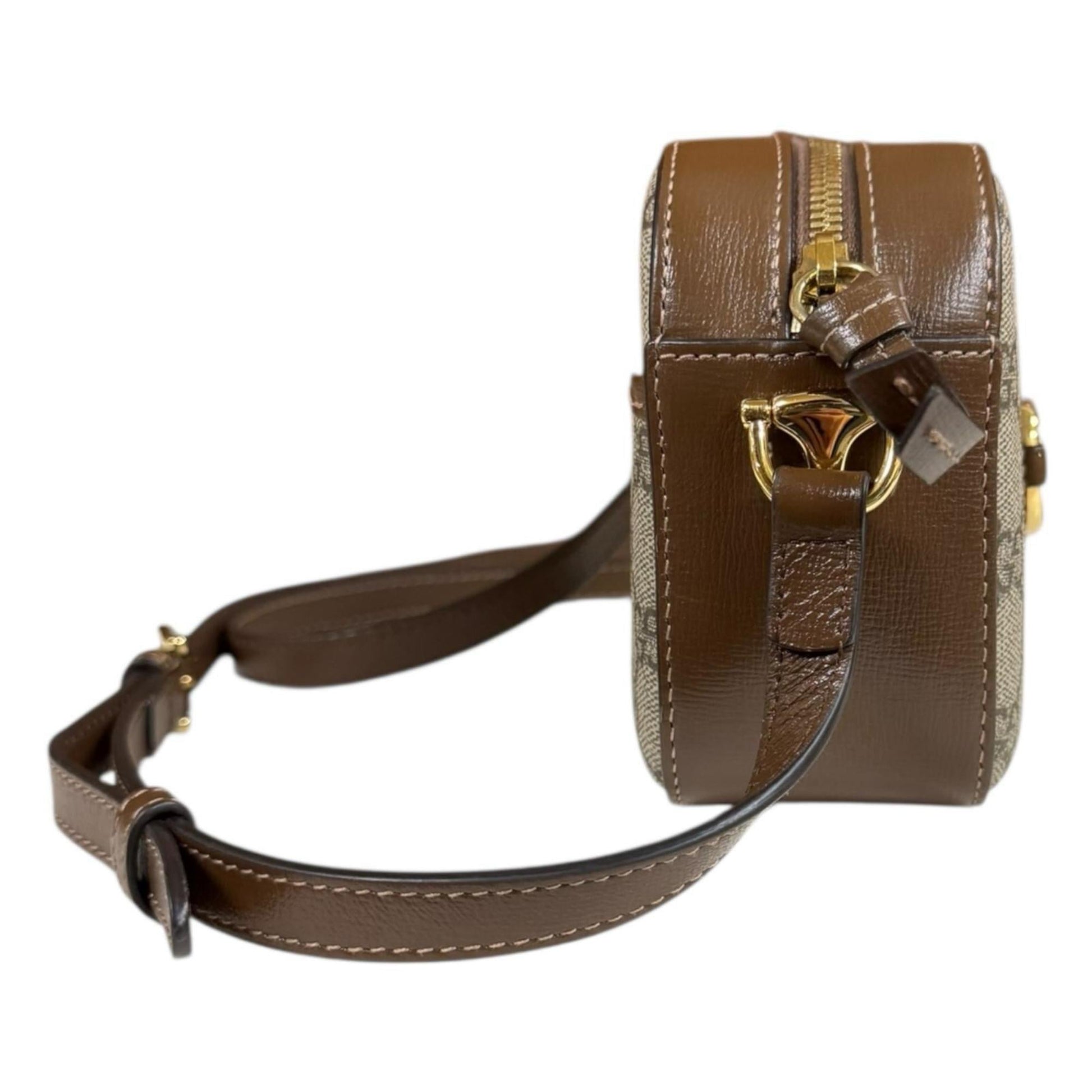 Gucci Horsebit Brown Gg Supreme Shoulder Bag