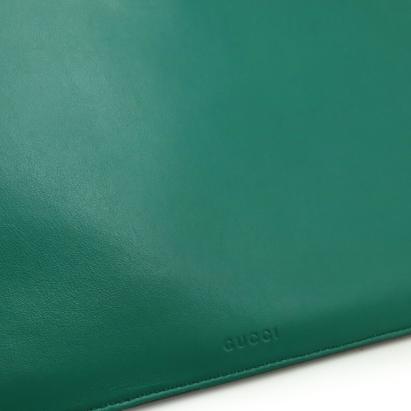 Gucci Green Leather Clutch Bag