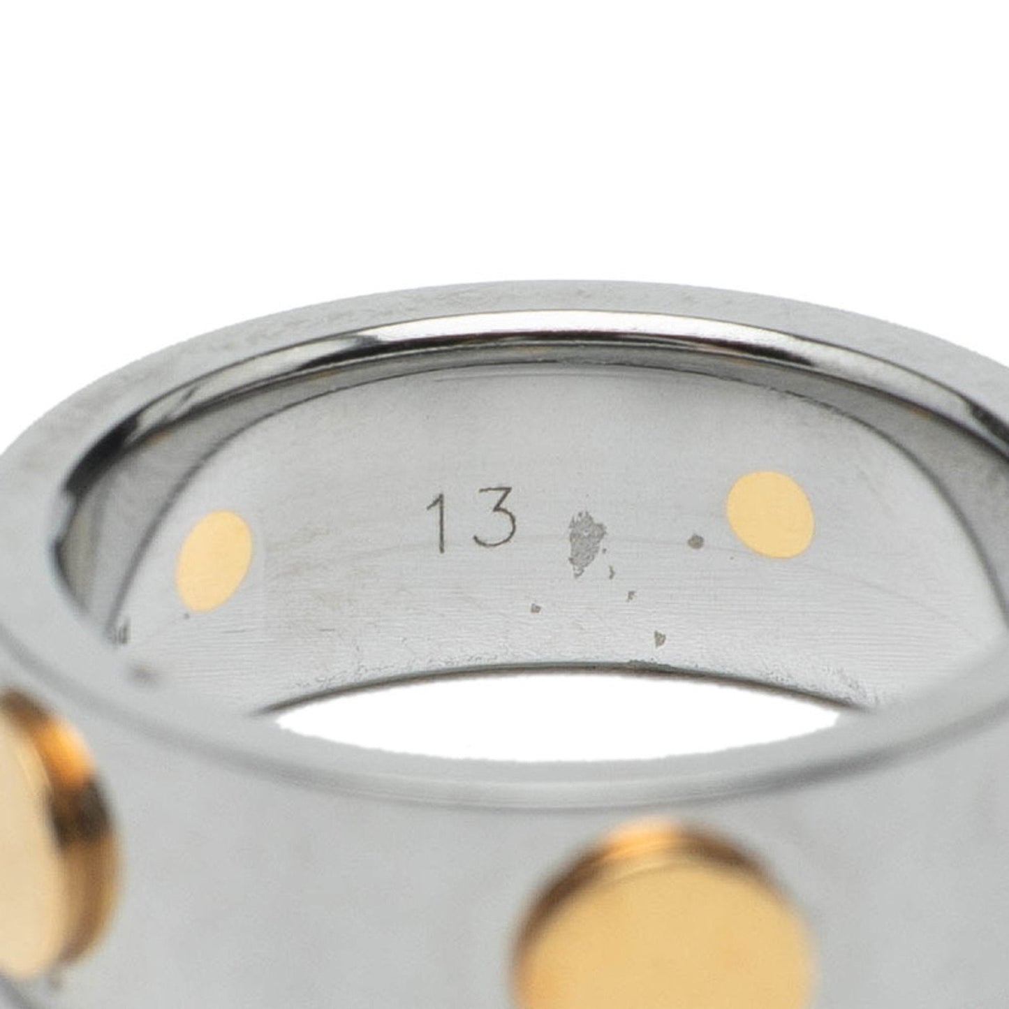 Gucci Silver Yellow Gold Band Ring