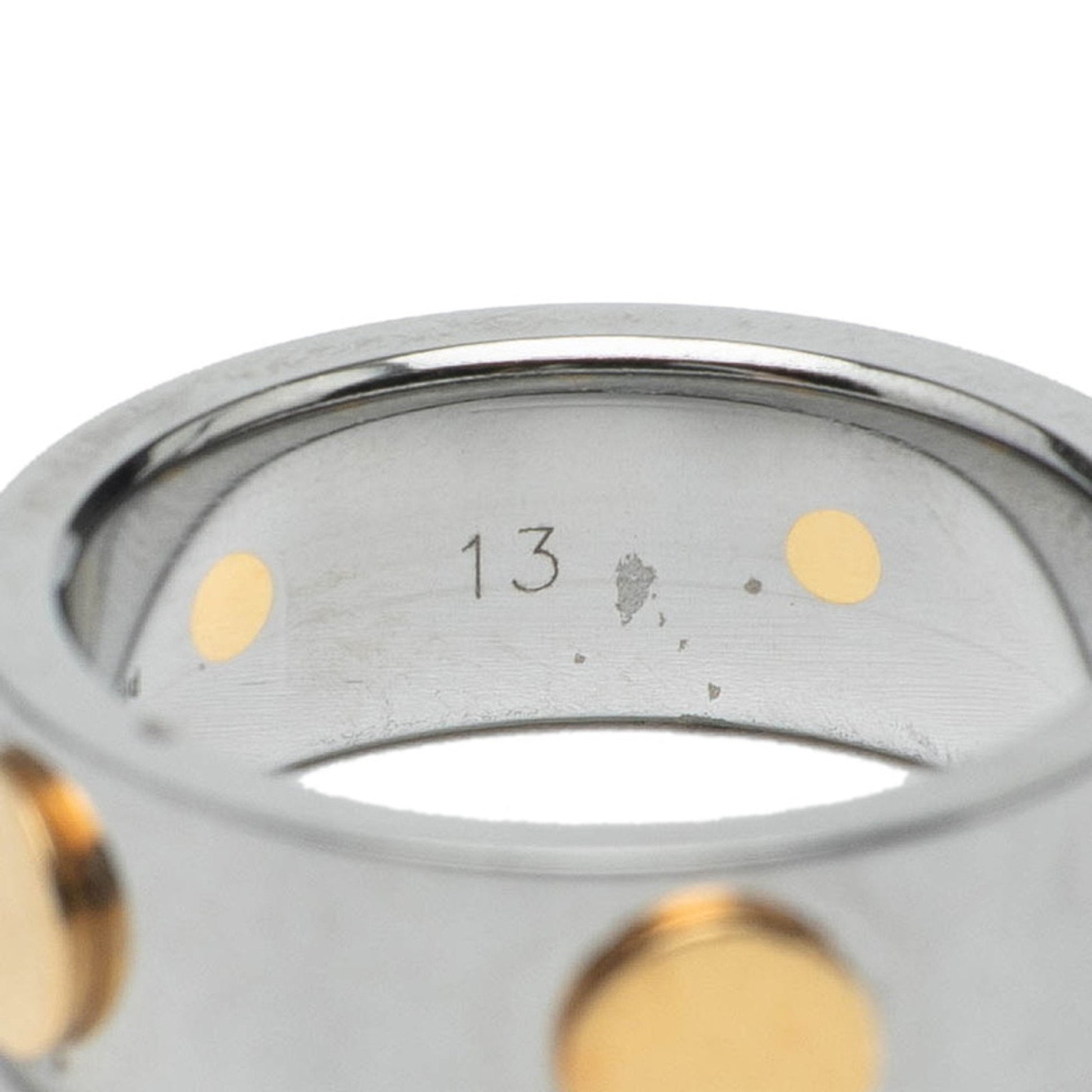 Gucci Silver Yellow Gold Band Ring