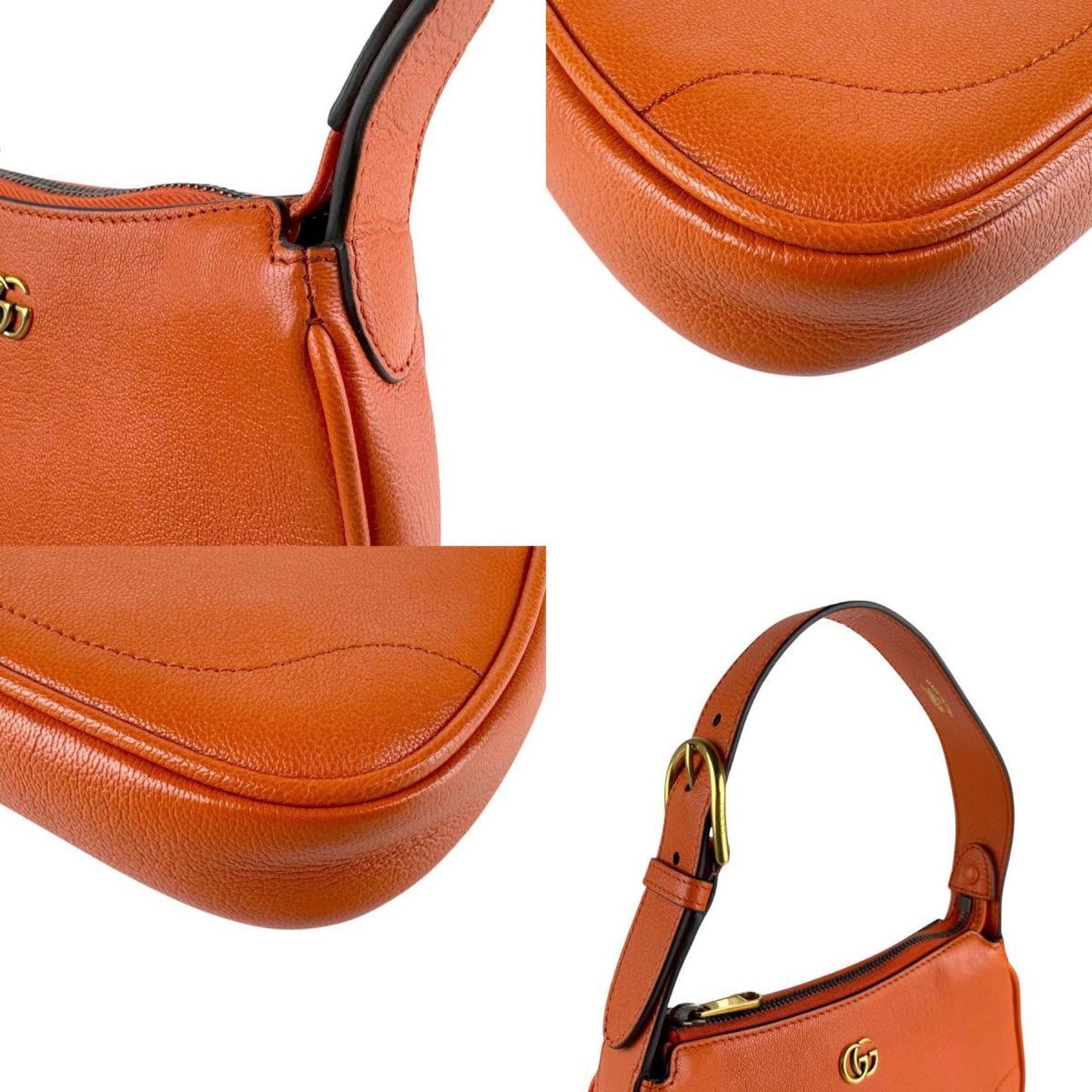 Gucci Orange Leather Handbag