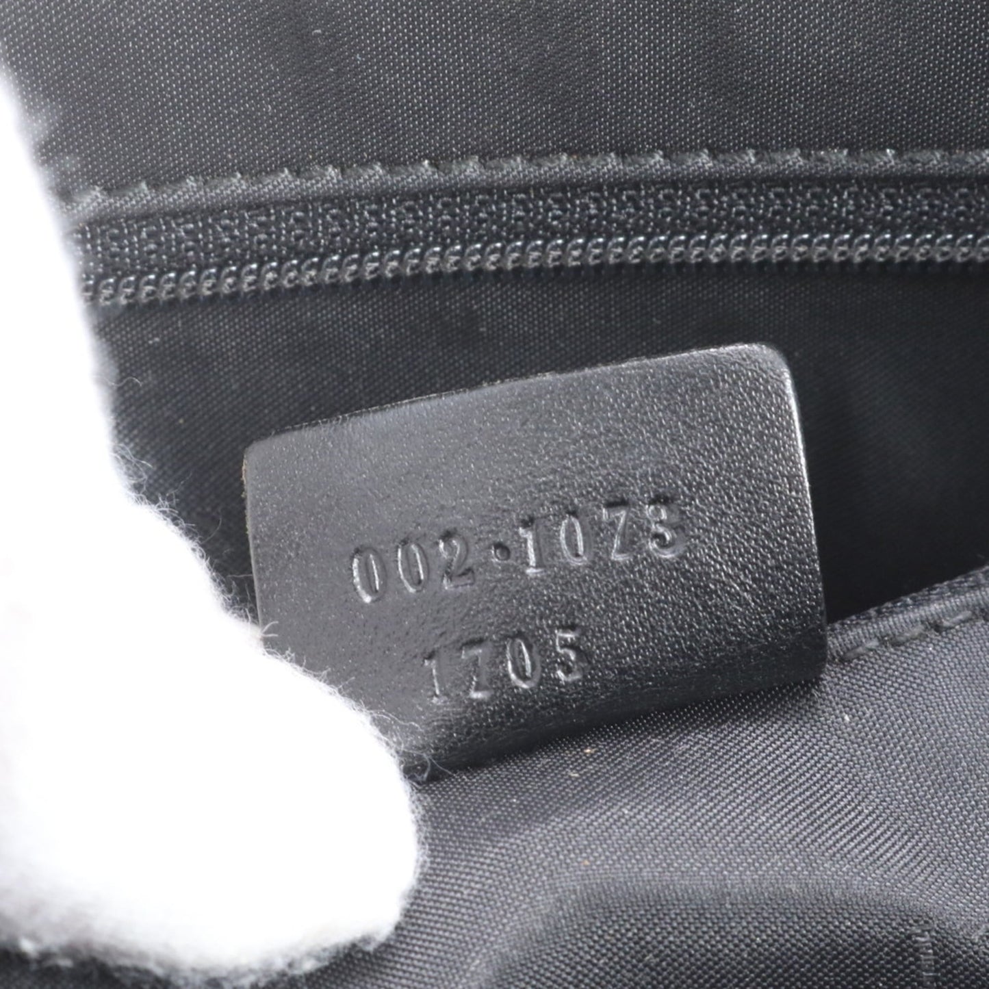 Gucci Black Leather Canvas Tote Bag