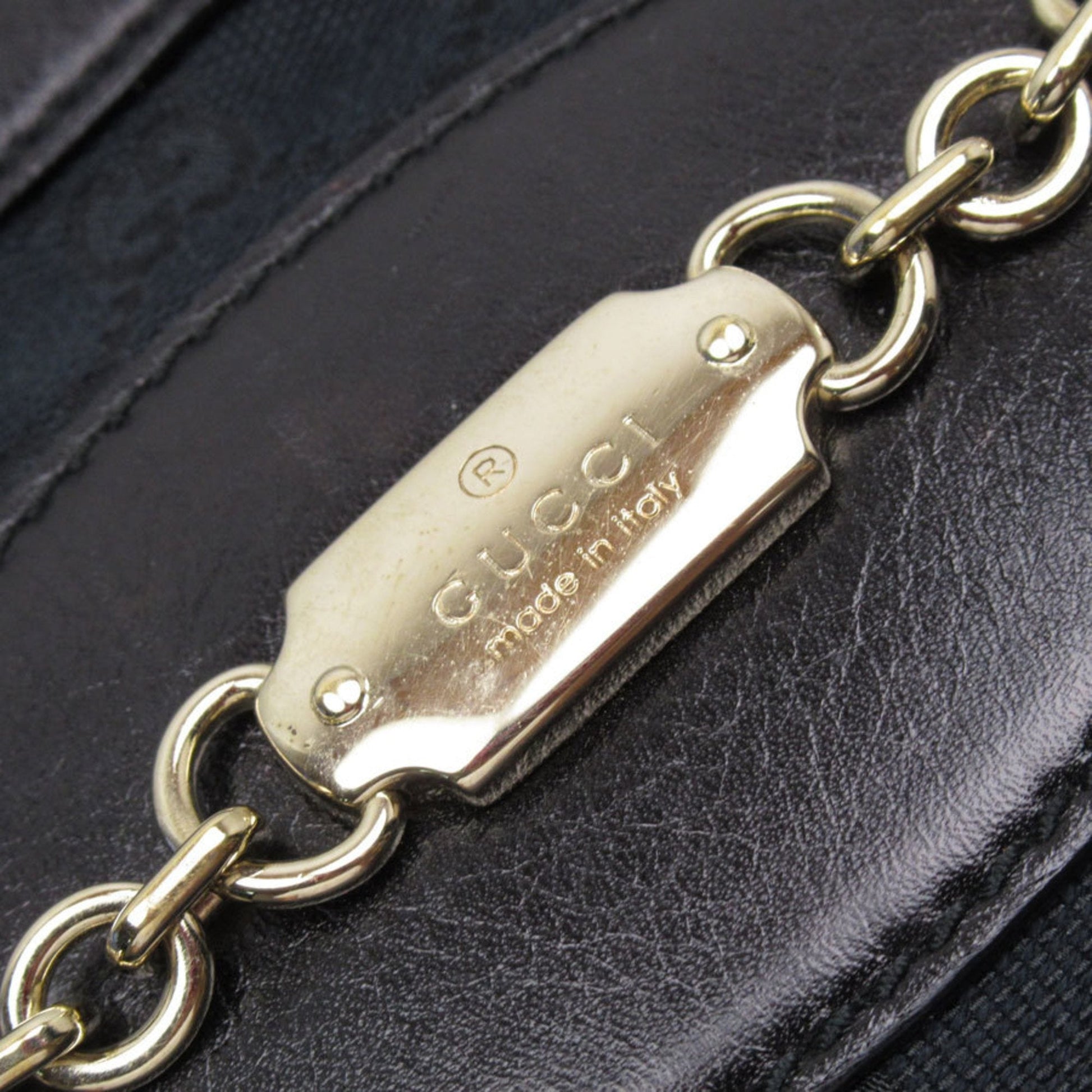 Gucci Black Gg Canvas Shoulder Bag