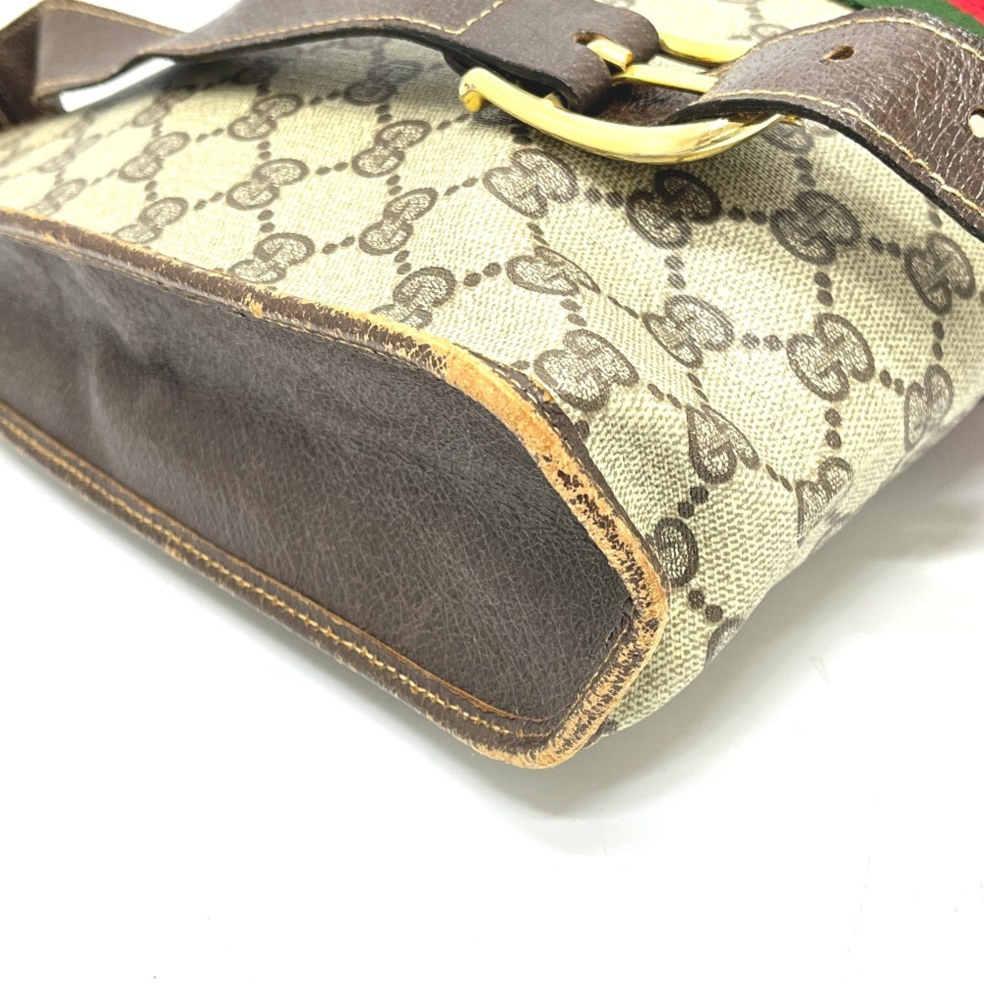 Gucci Brown Pvc Leather Shoulder Bag