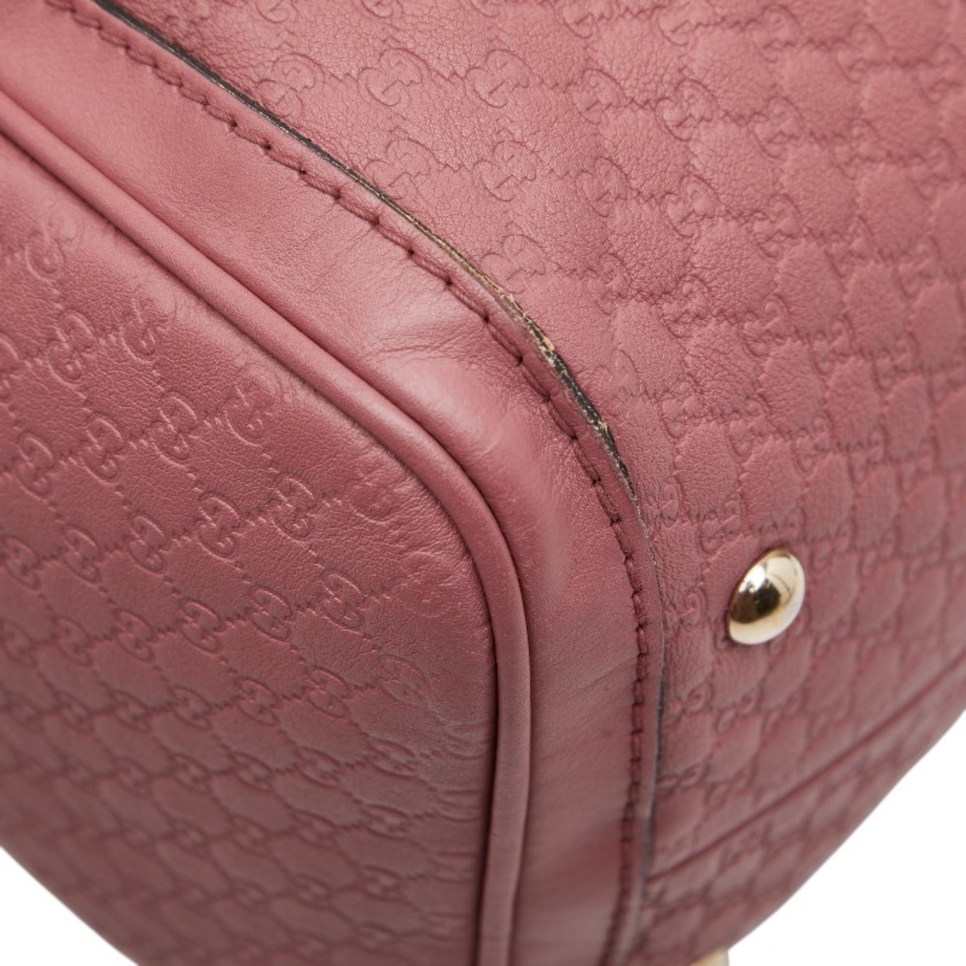 Gucci Pink Leather Boston Bag Shoulder Bag