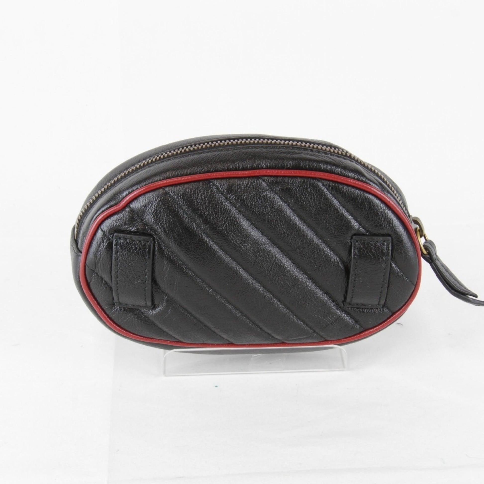 Gucci Gg Marmont Black Leather Fanny Pack