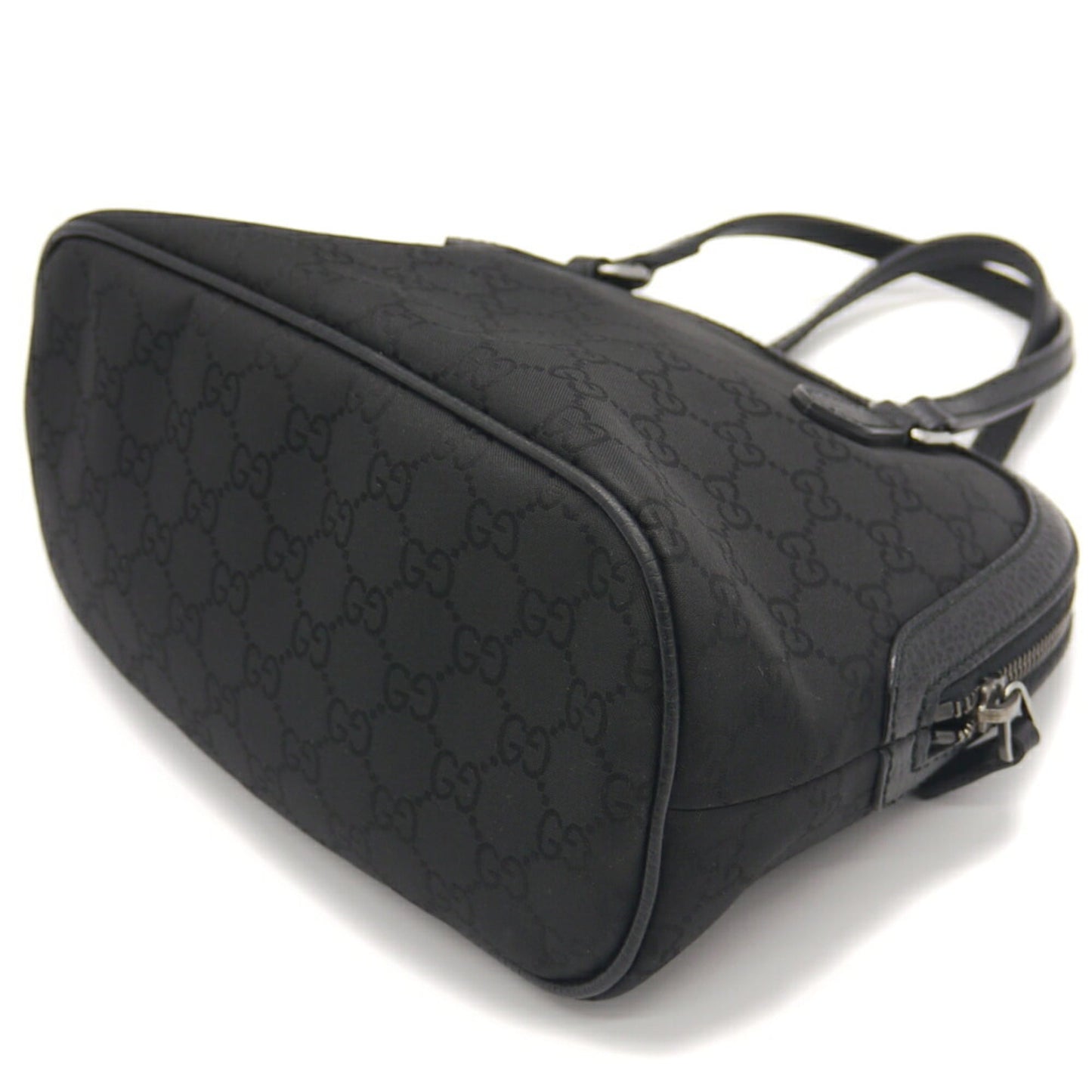 Gucci Black Nylon Leather Handbag Shoulder Bag