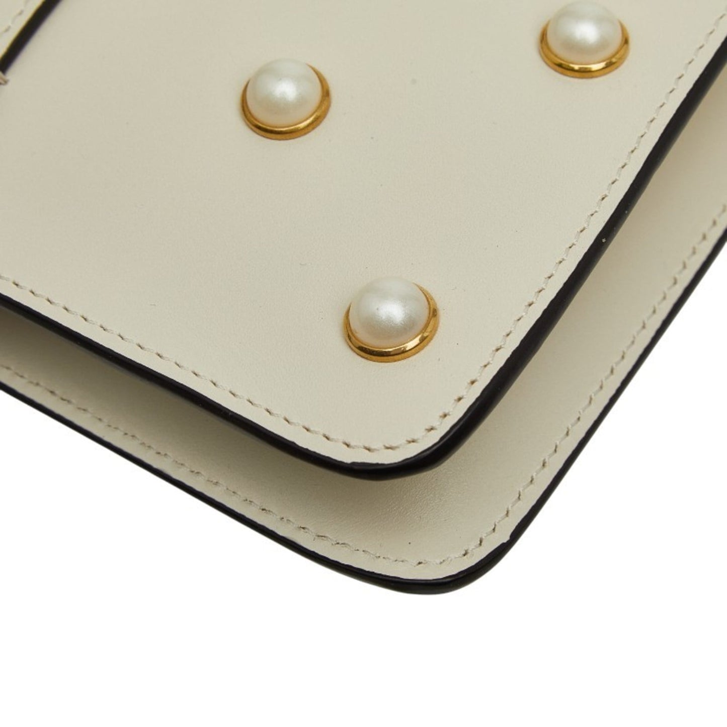 Gucci Multi-Color White Leather Handbag Shoulder Bag