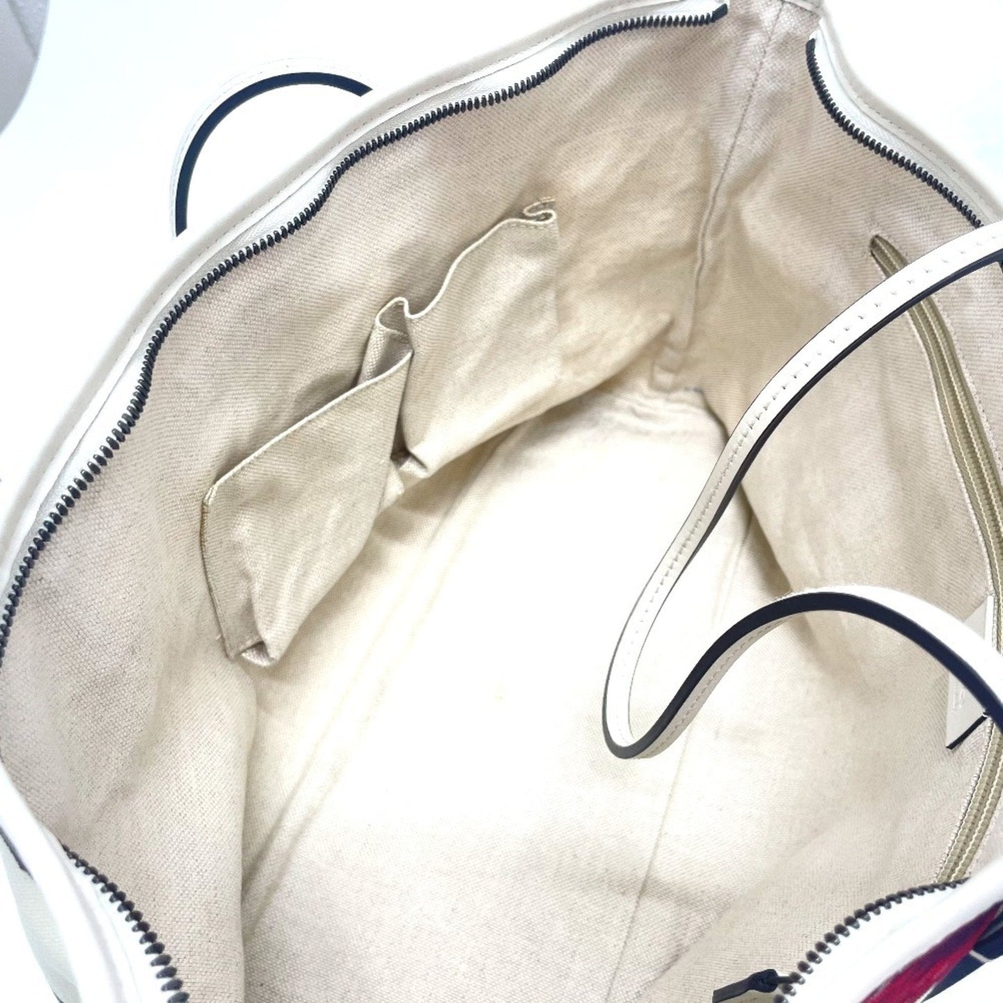 Gucci Ivory Multi-Color Leather Pvc Shoulder Bag Tote Bag