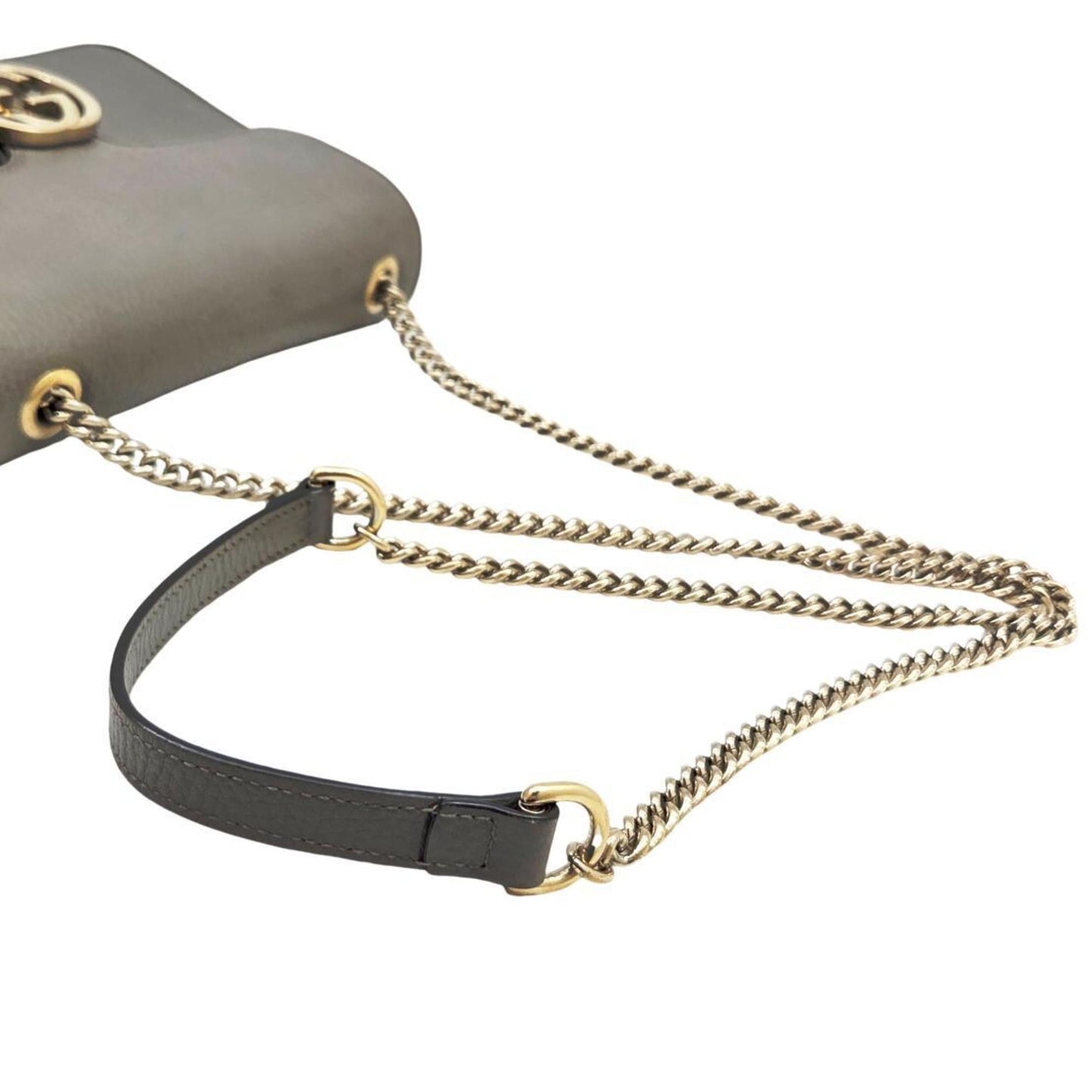 Gucci Gray Leather Shoulder Bag