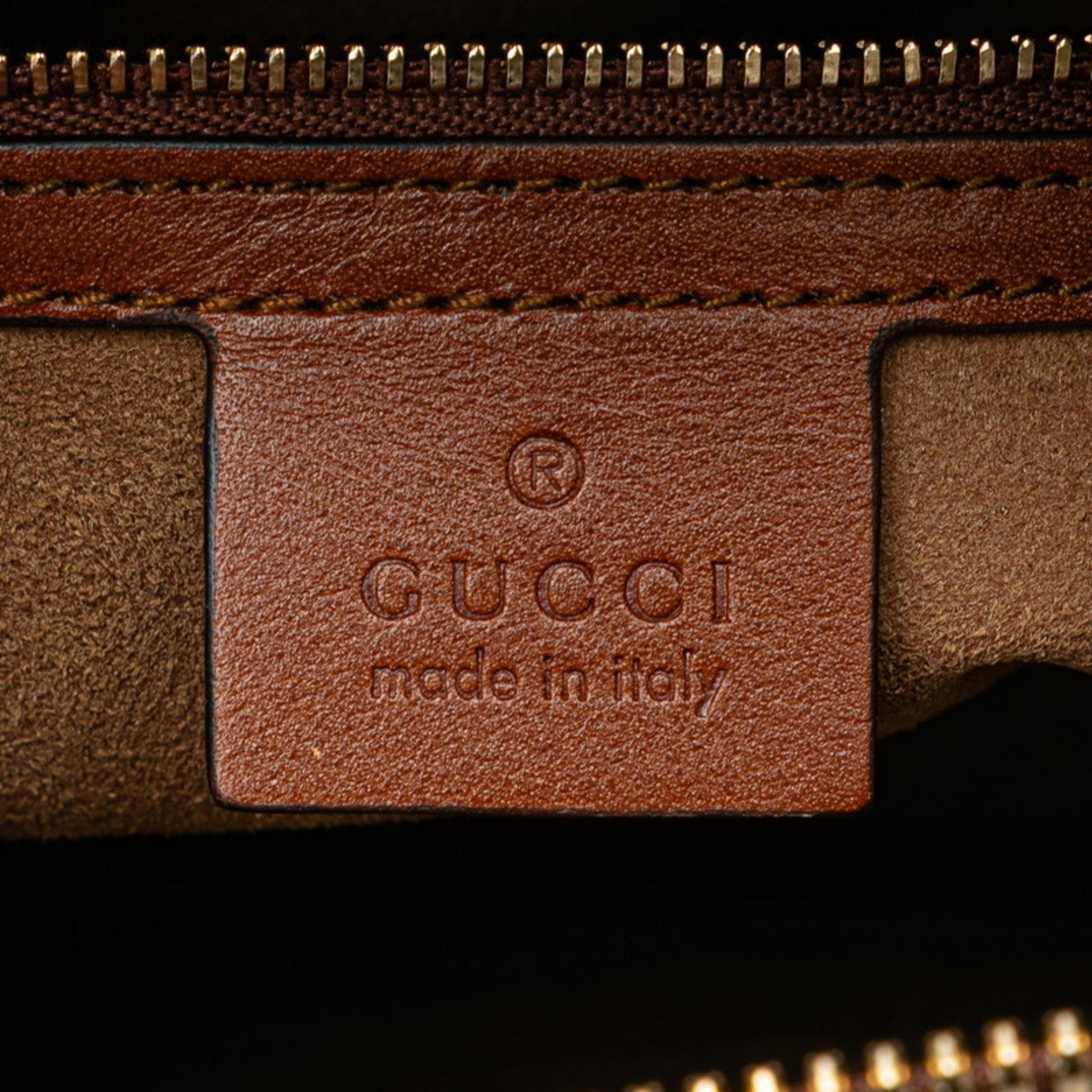 Gucci Beige Brown Pvc Leather Handbag Shoulder Bag