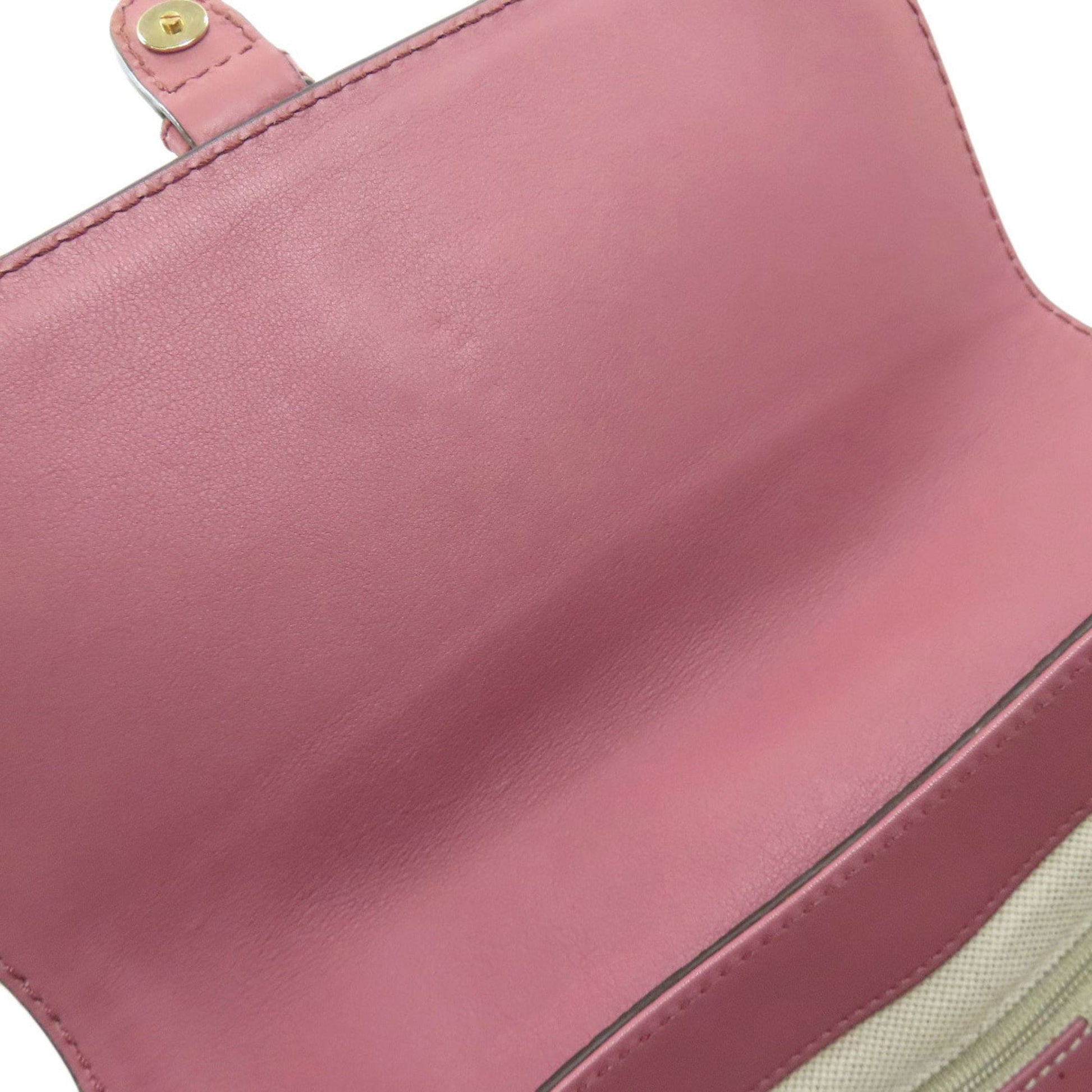 Gucci Pink Leather Shoulder Bag