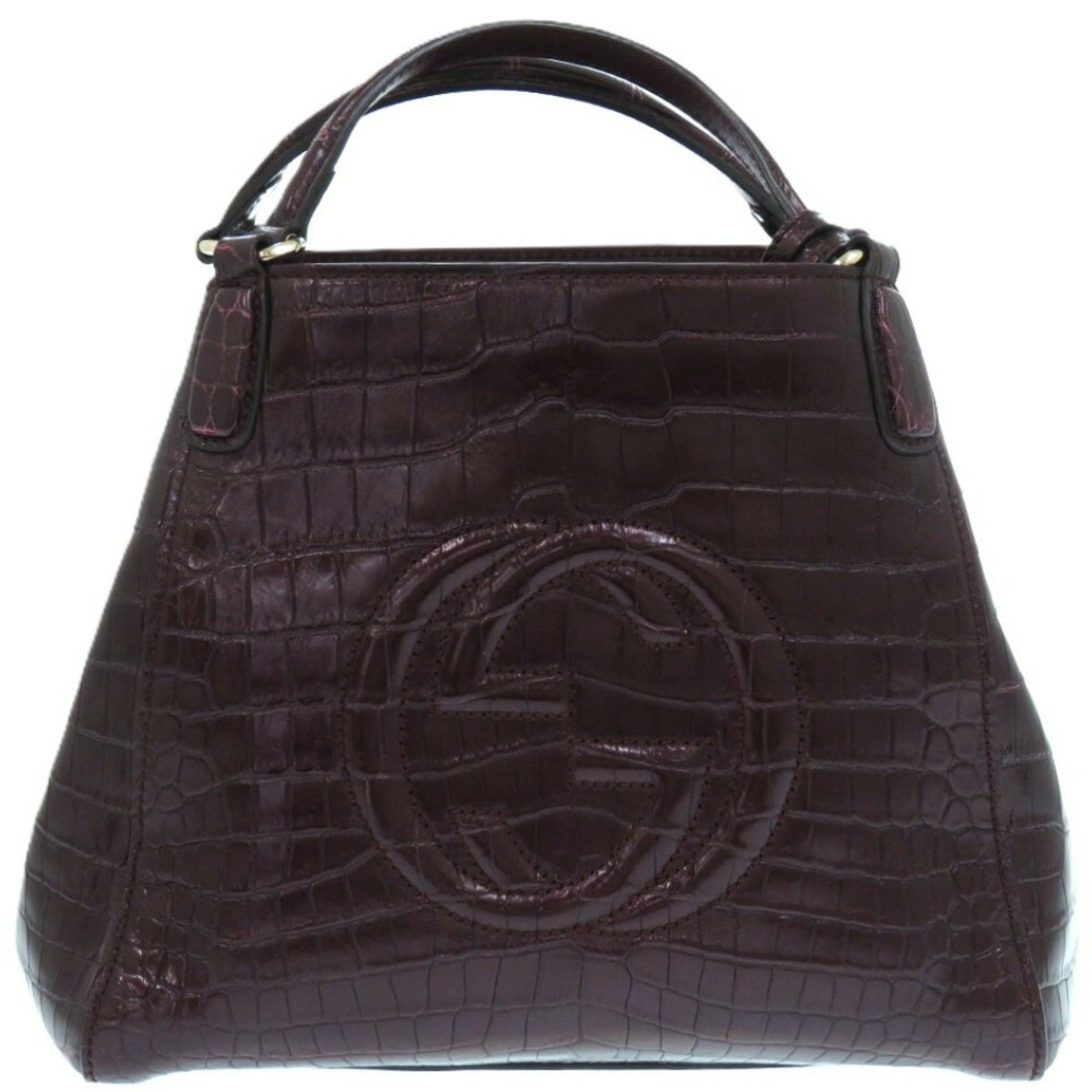 Gucci Purple Leather Tote Bag
