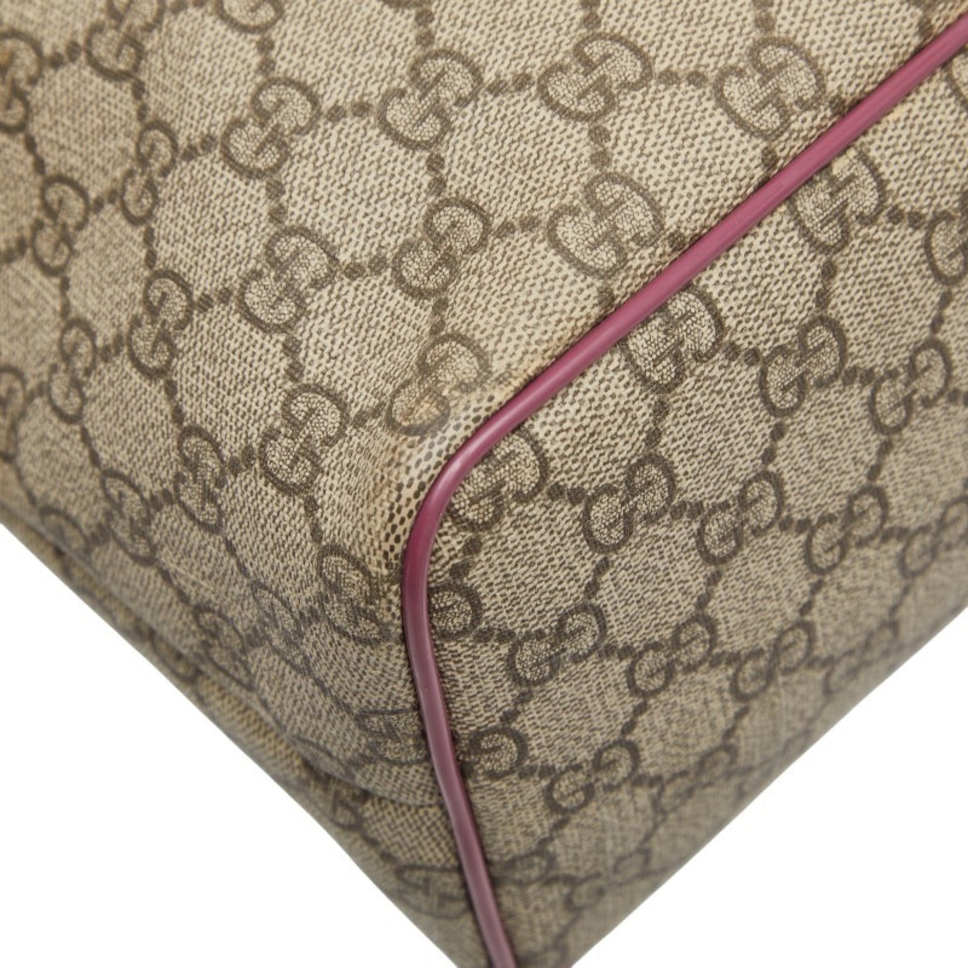 Gucci Green Canvas Leather Shoulder Bag Tote Bag