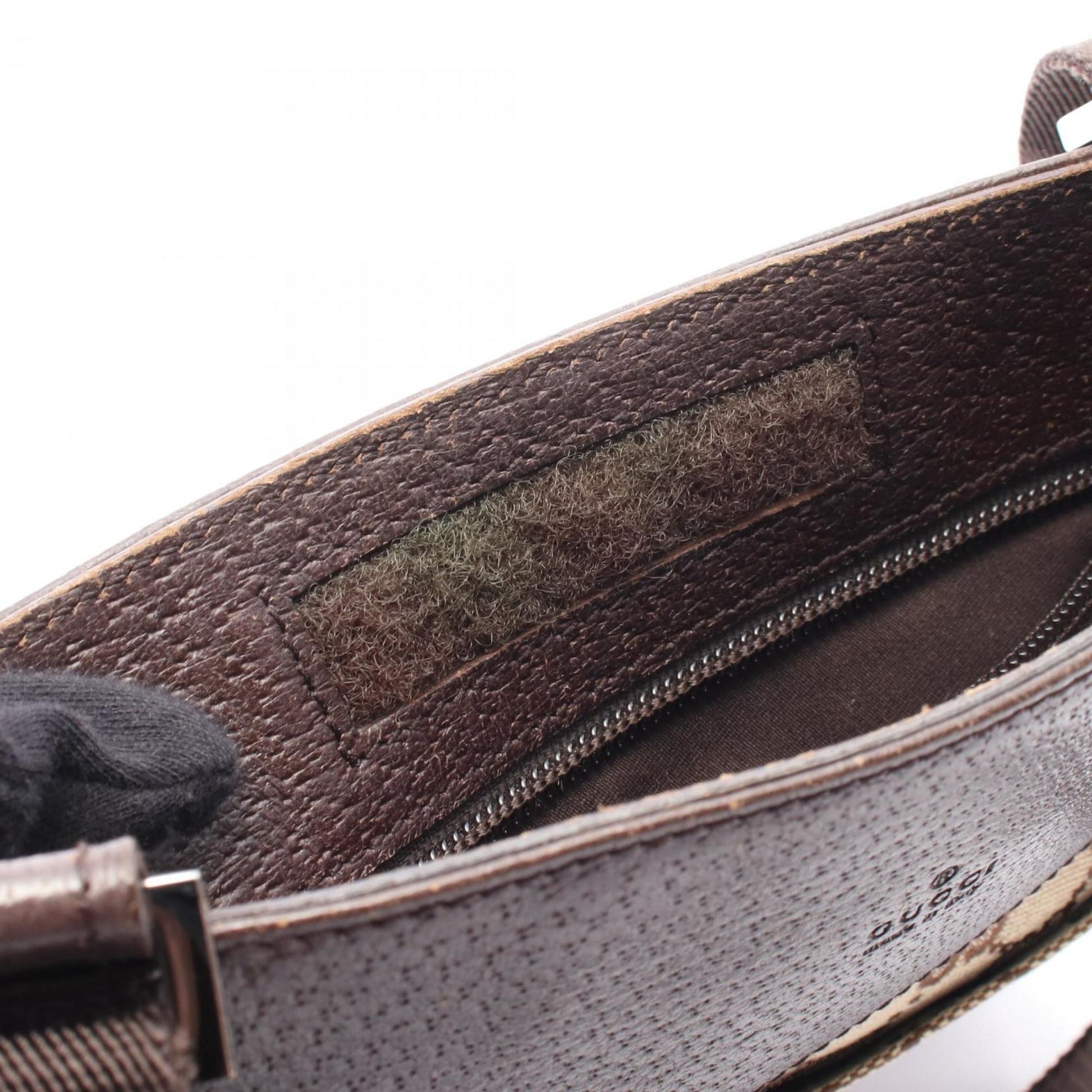 Gucci Beige Brown Gg Canvas Leather Shoulder Bag