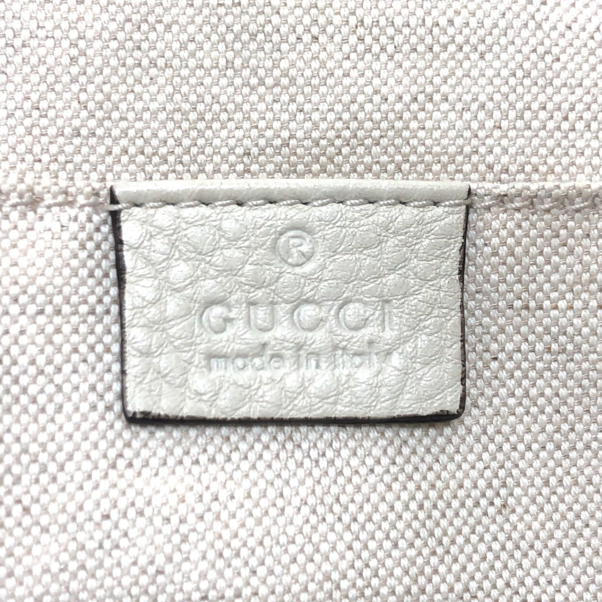 Gucci White Leather Backpack