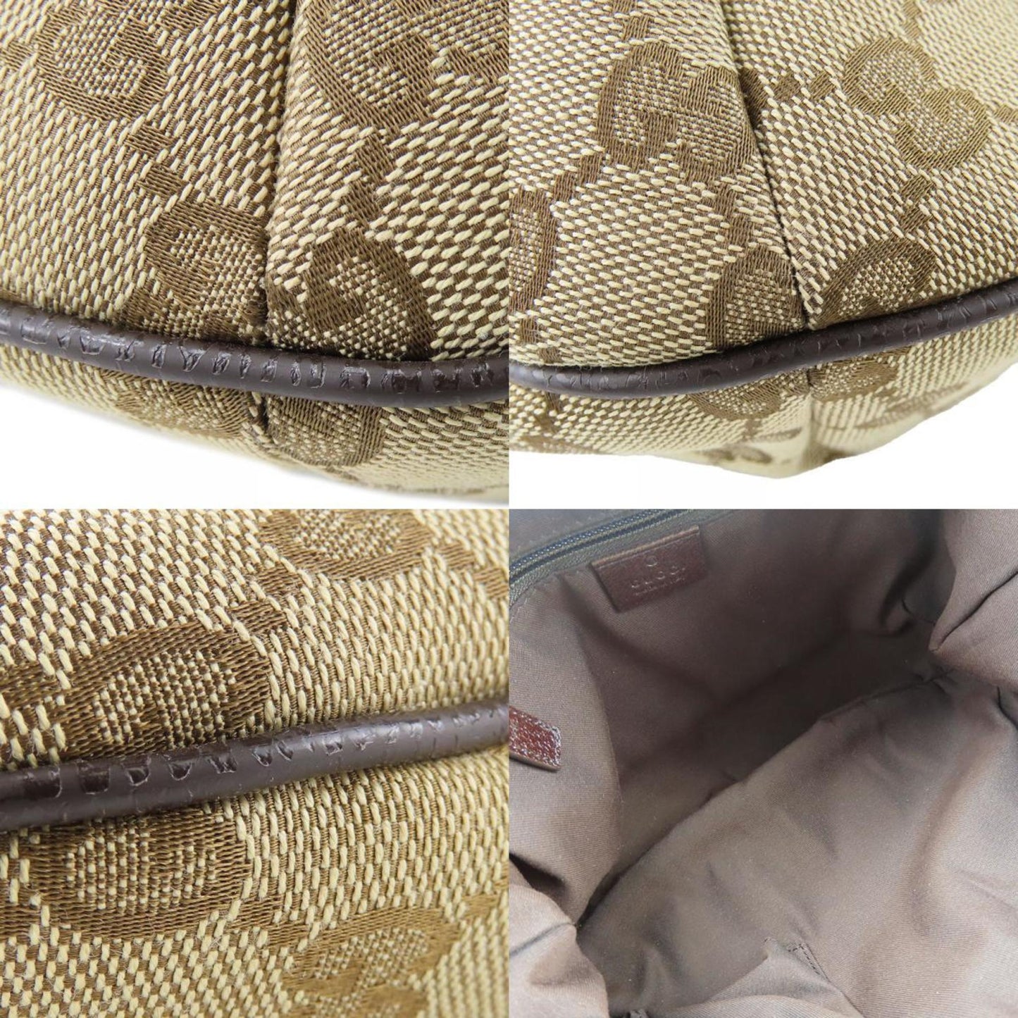 Gucci Gg Canvas Beige Brown Gg Canvas Shoulder Bag