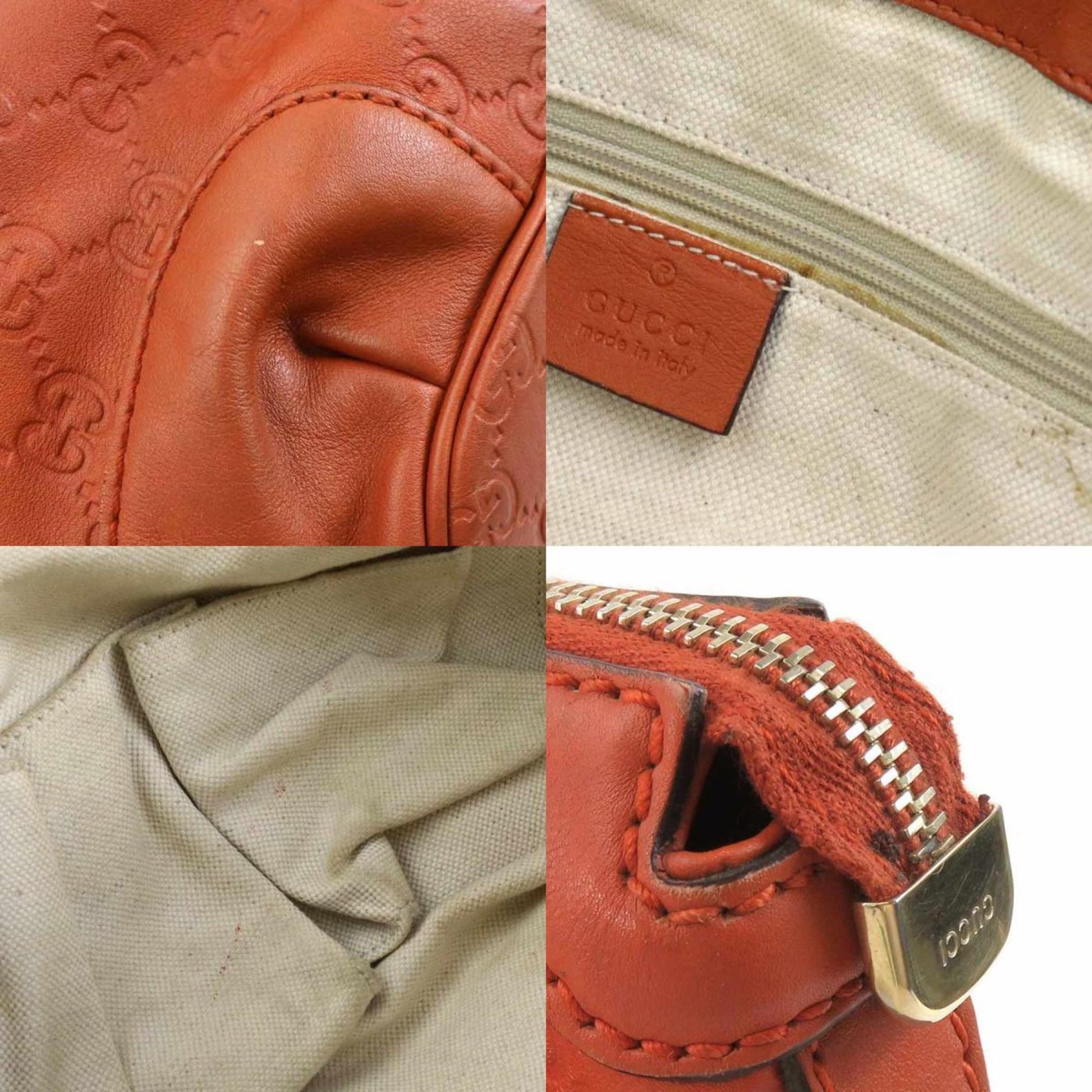 Gucci Sukey Orange Leather Handbag Shoulder Bag