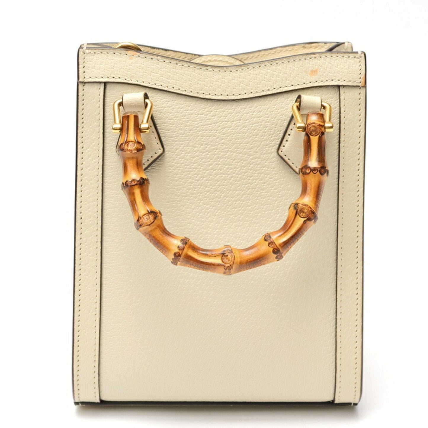 Gucci White Leather Shoulder Bag Tote Bag