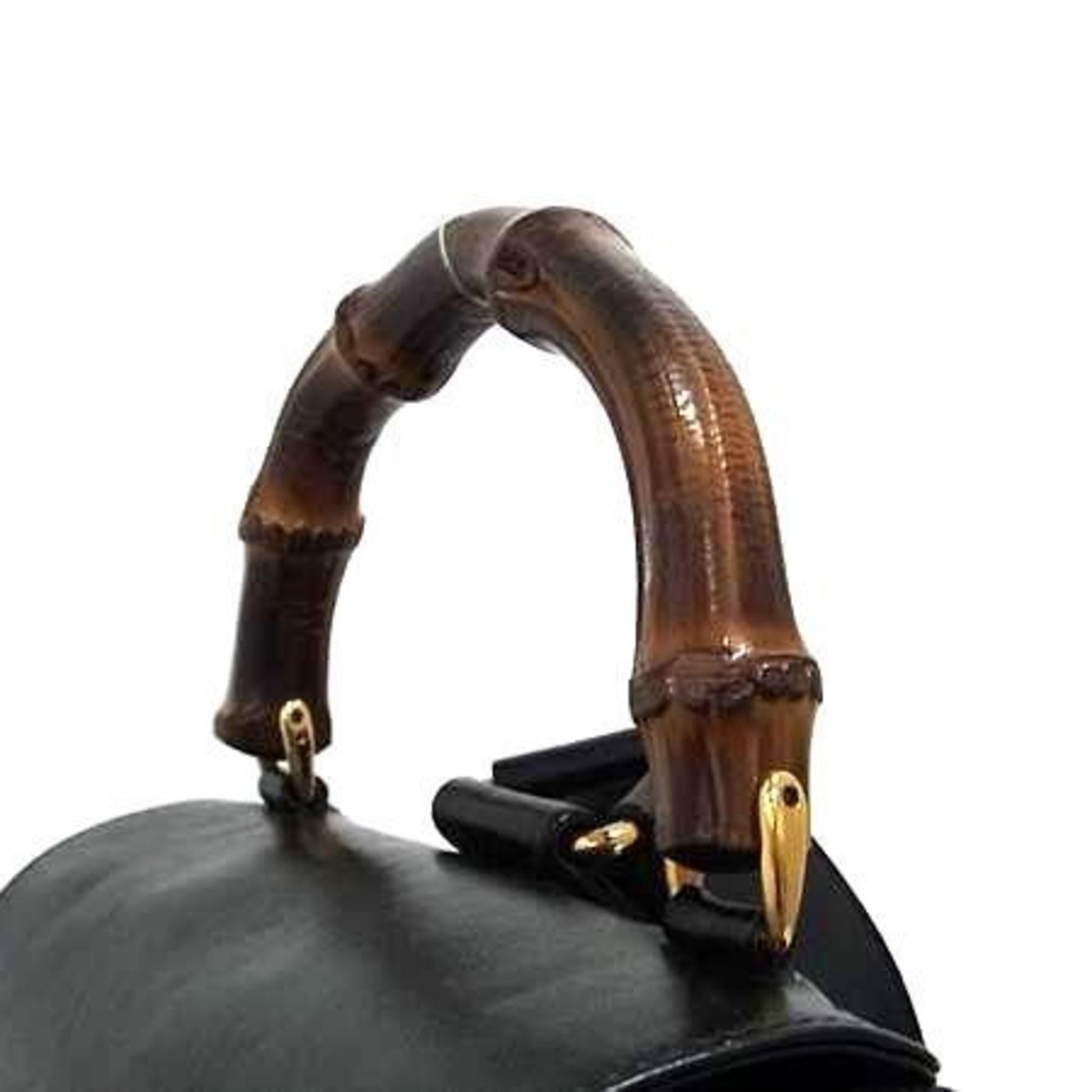 Gucci Bamboo Black Leather Backpack