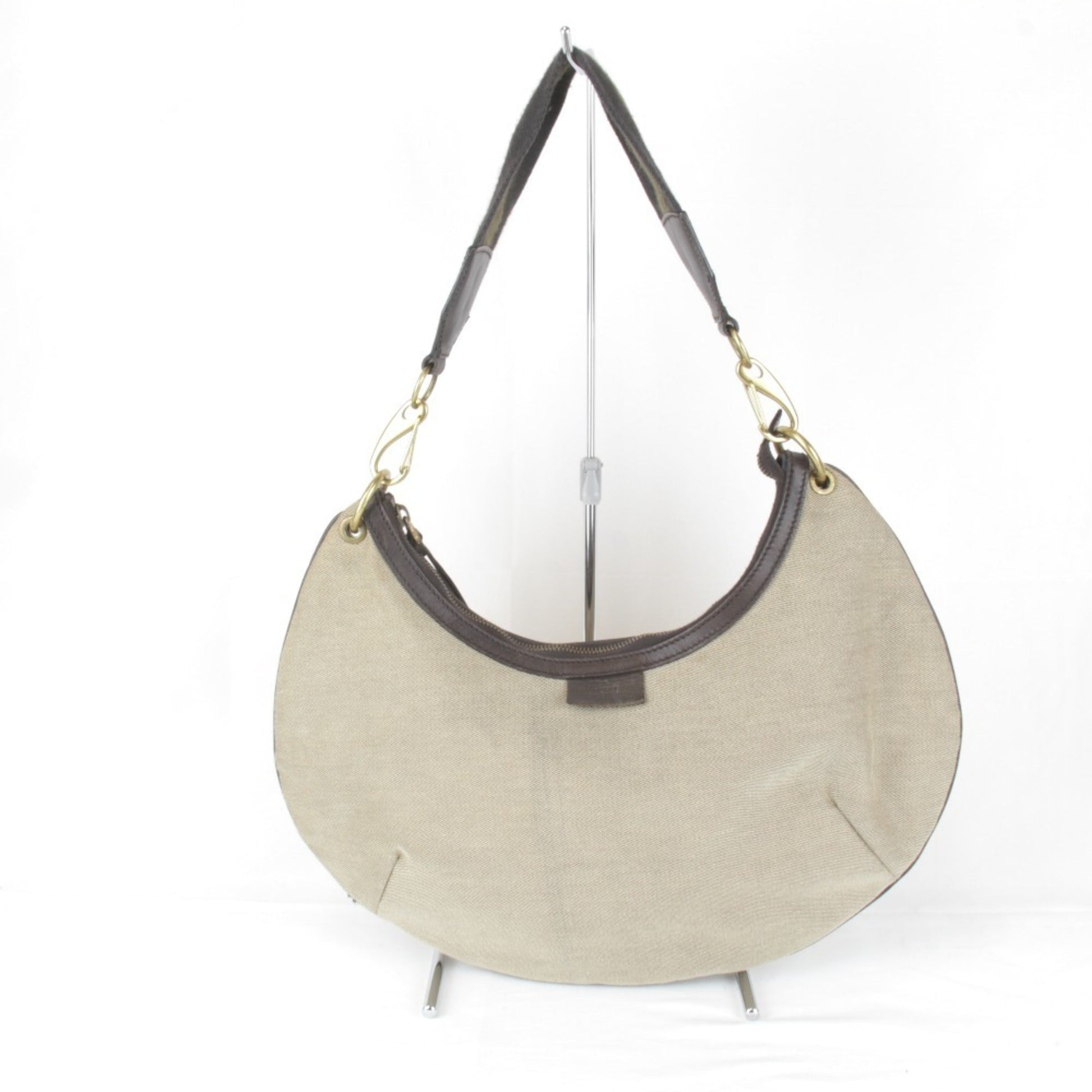 Gucci Khaki Canvas Handbag