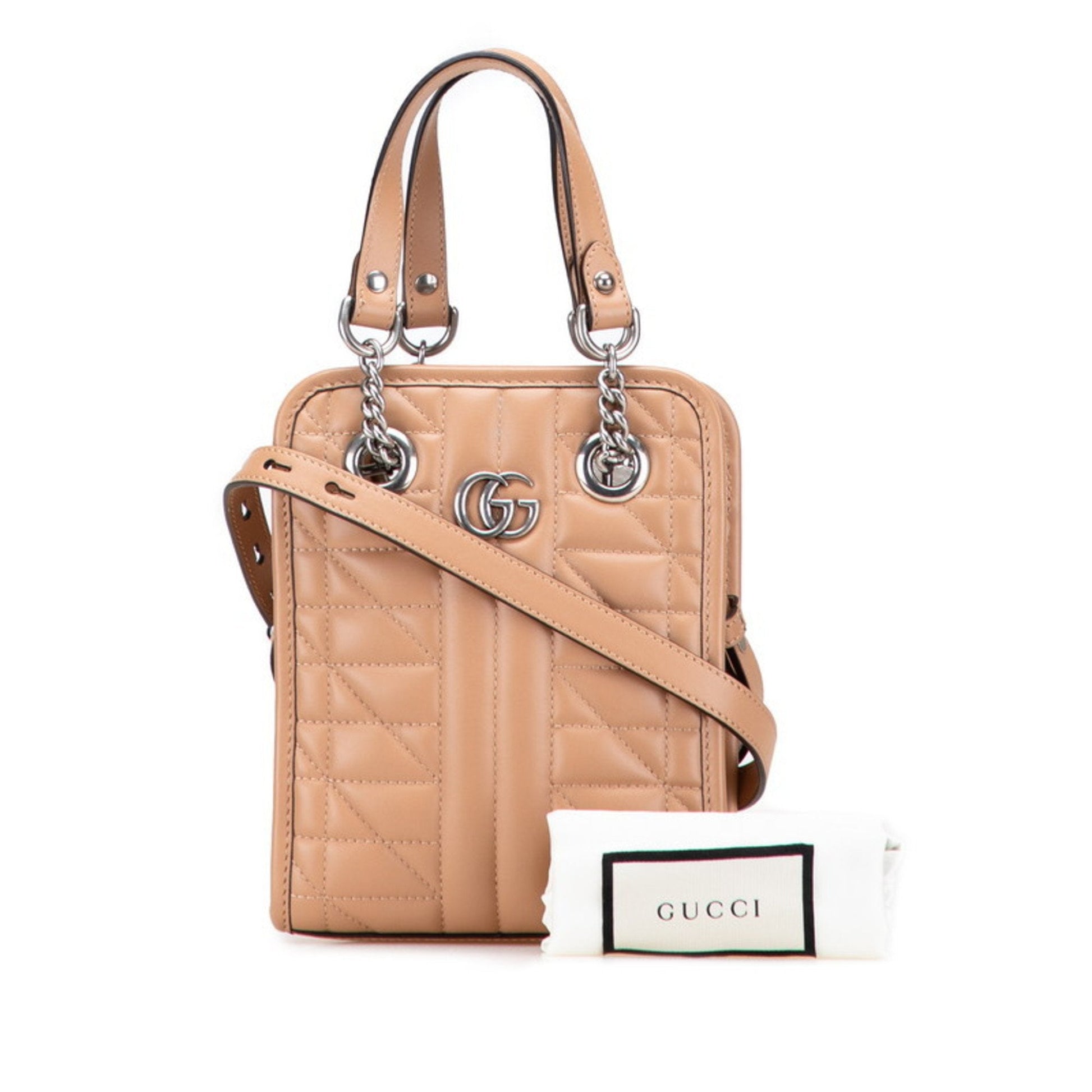 Gucci Beige Leather Handbag Shoulder Bag