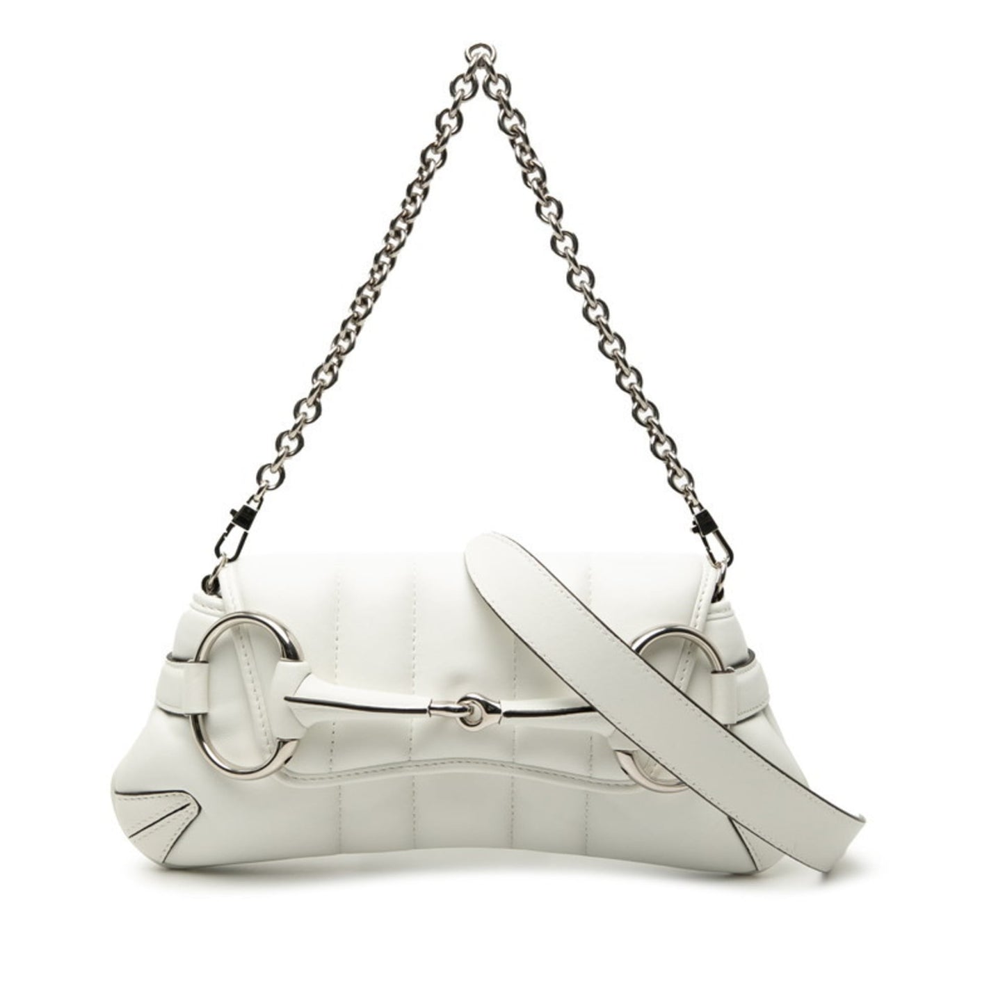 Gucci White Leather Handbag Shoulder Bag