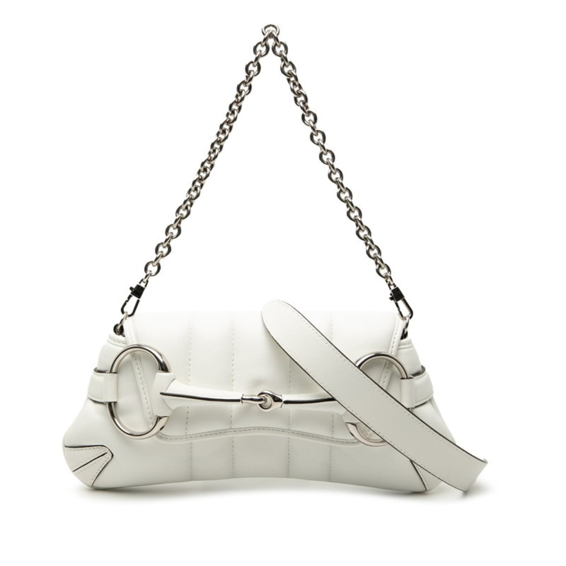 Gucci White Leather Handbag Shoulder Bag