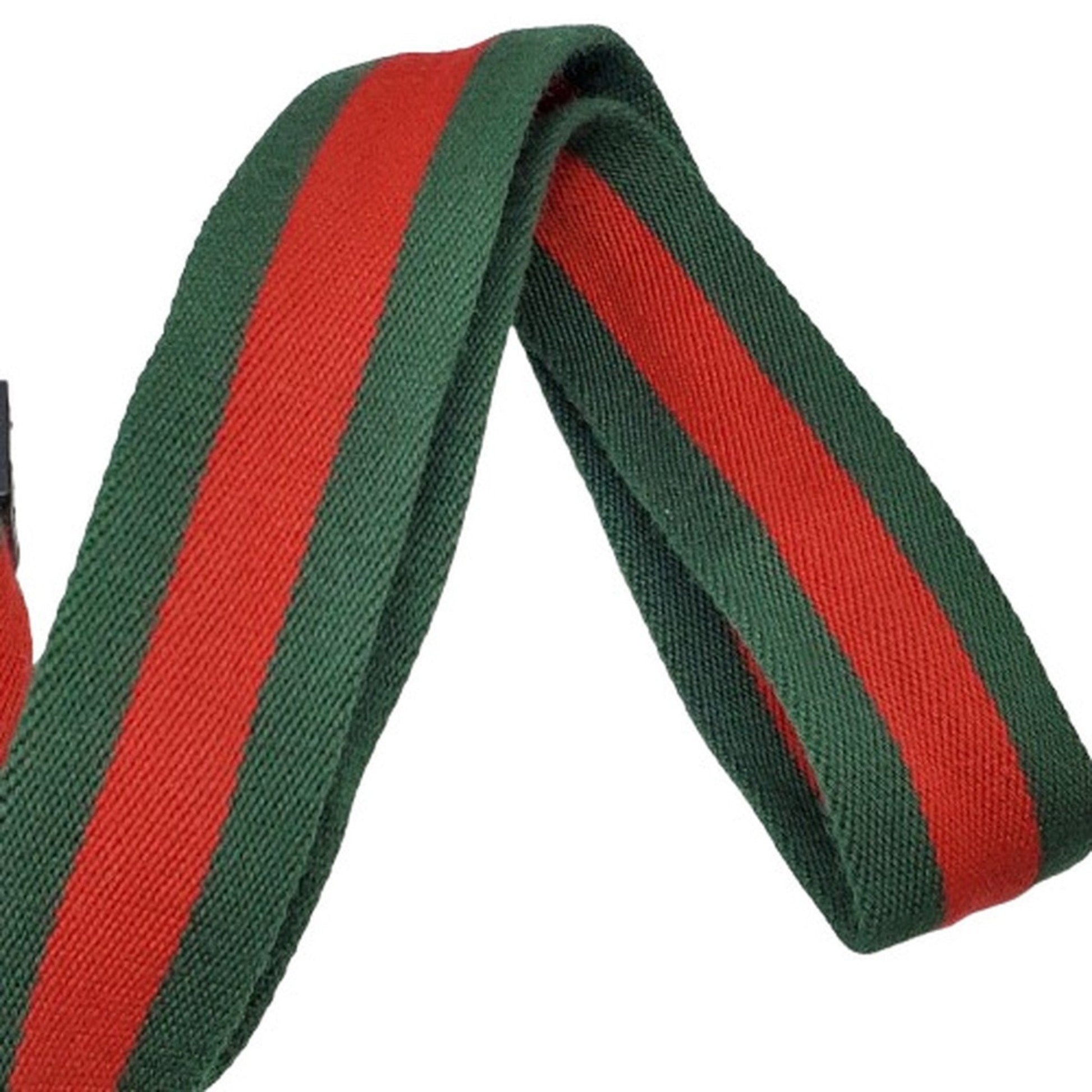 Gucci Sherry Line Black Canvas Leather Shoulder Bag