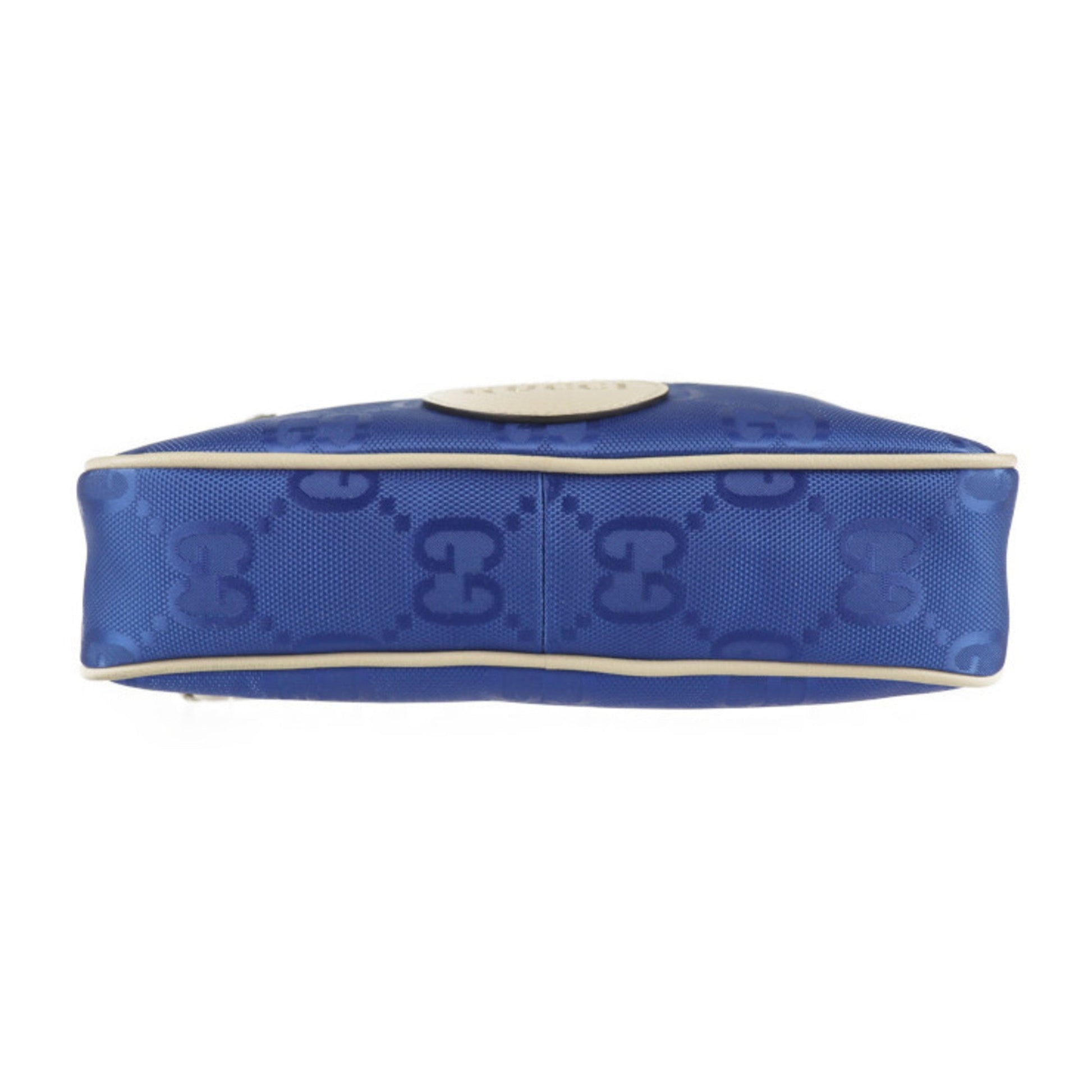 Gucci Beige Blue Nylon Leather Fanny Pack