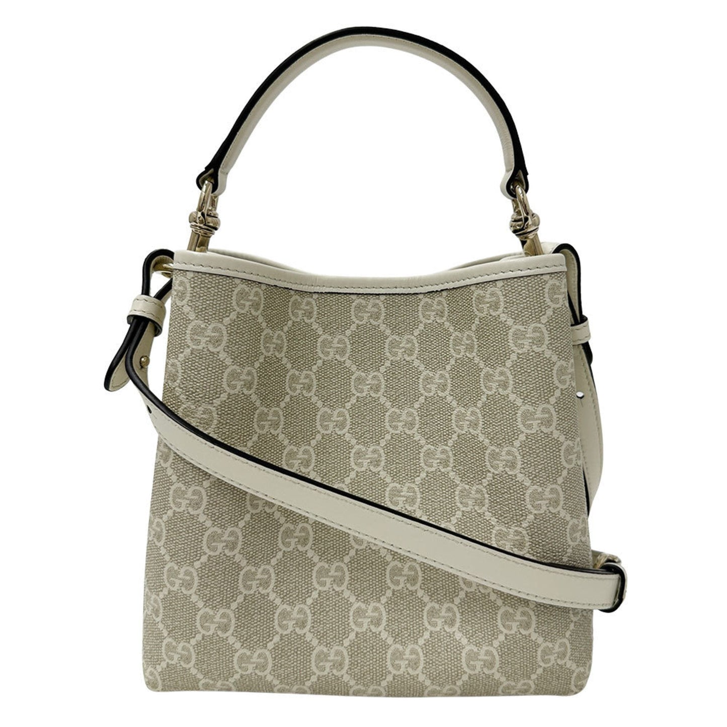 Gucci White Leather Handbag Shoulder Bag