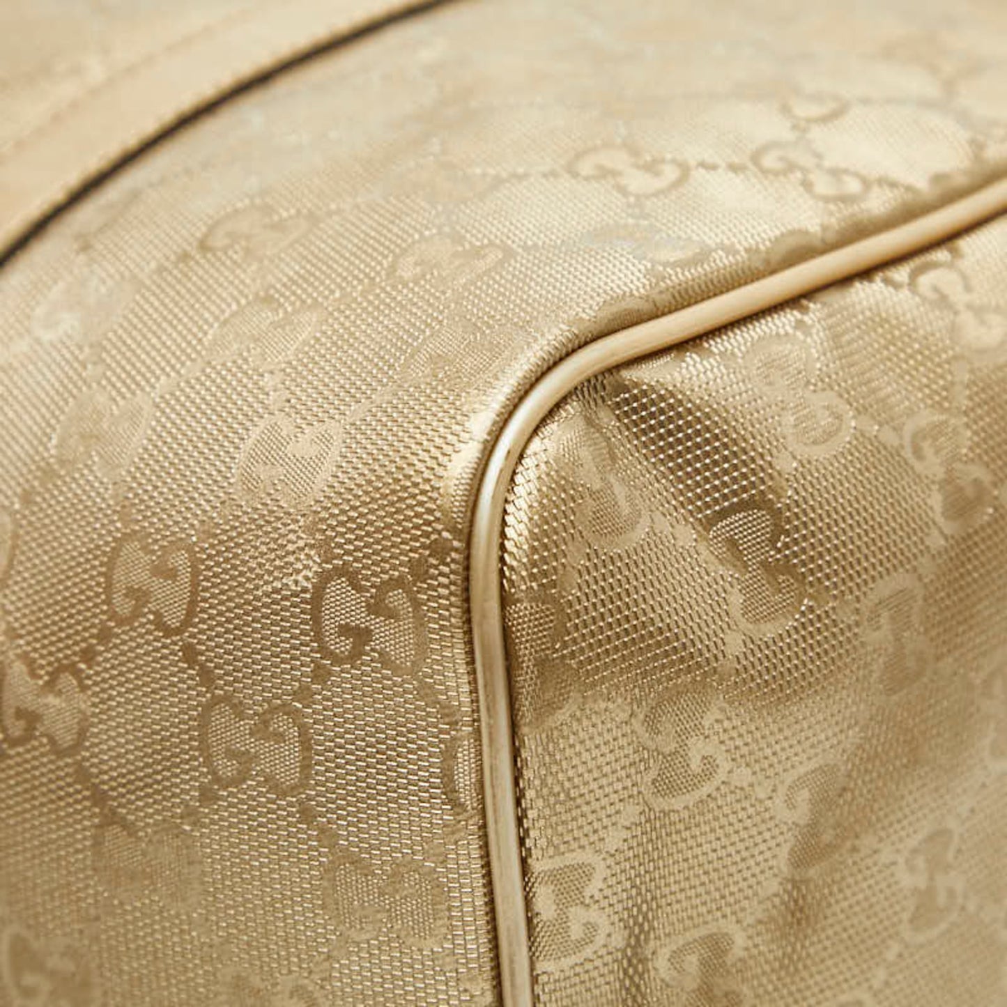 Gucci Gold Pvc Leather Handbag